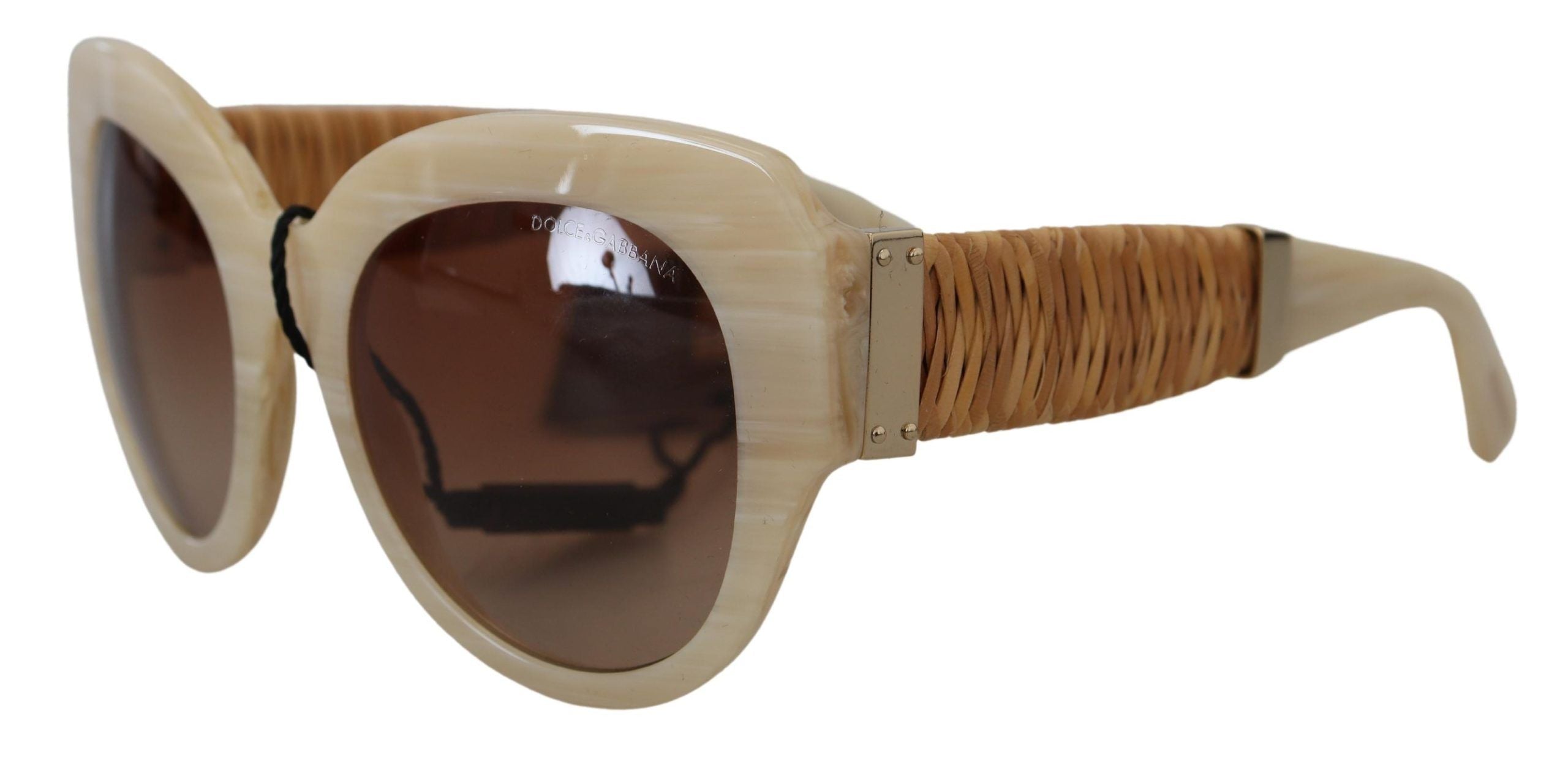 Dolce & Gabbana Beige Acetate Full Rim Brown Lense DG4294 Sunglasses Dolce & Gabbana