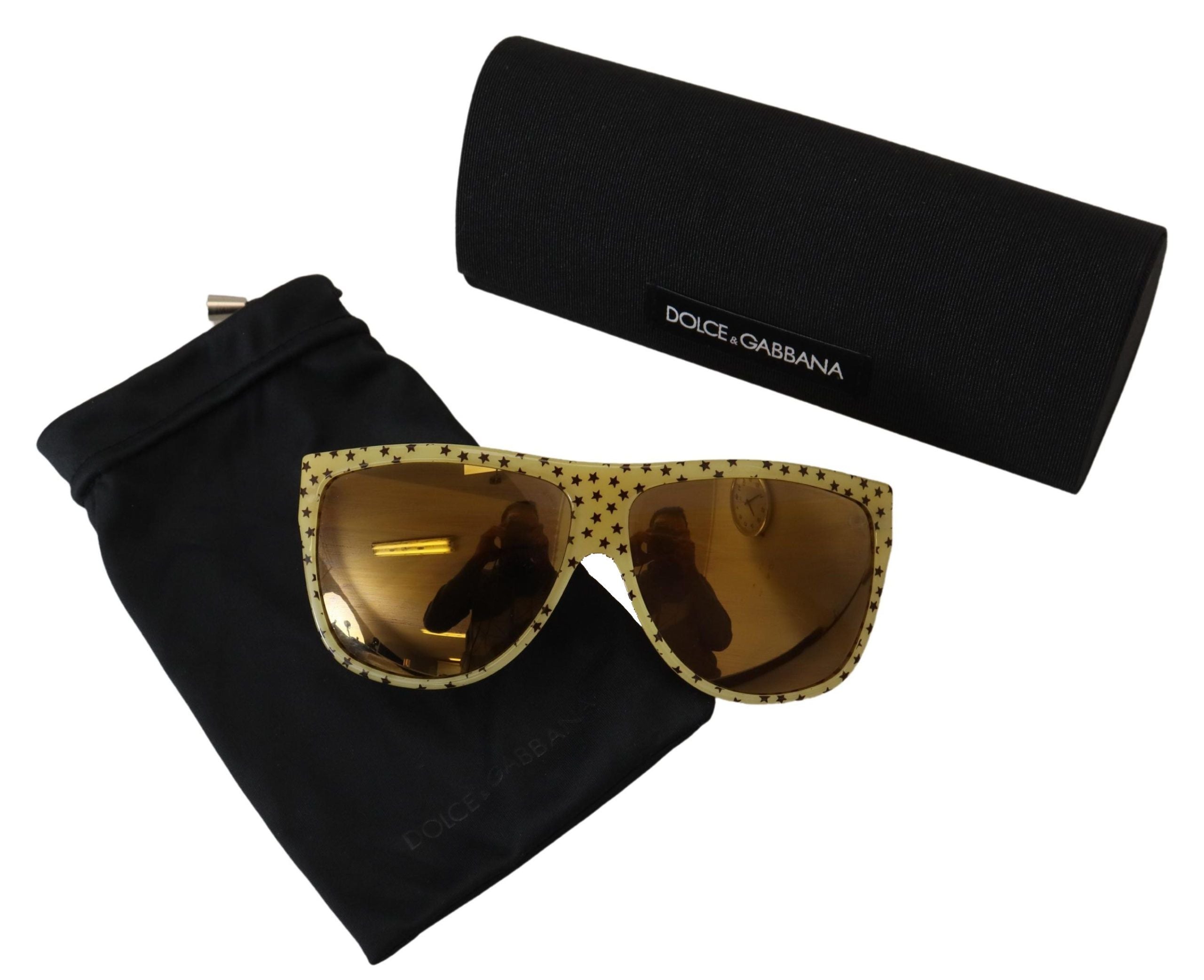 Dolce & Gabbana Yellow Stars Acetate Square Shades DG4125 Sunglasses Dolce & Gabbana
