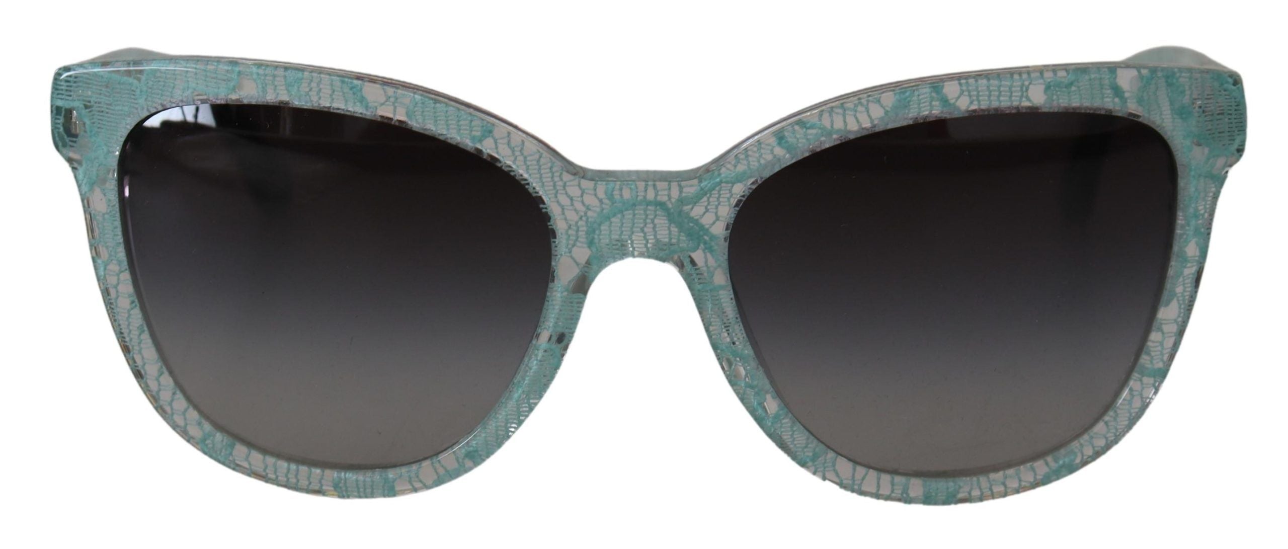 Dolce & Gabbana Blue Lace Acetate Crystal Round DG4190 Sunglasses Dolce & Gabbana