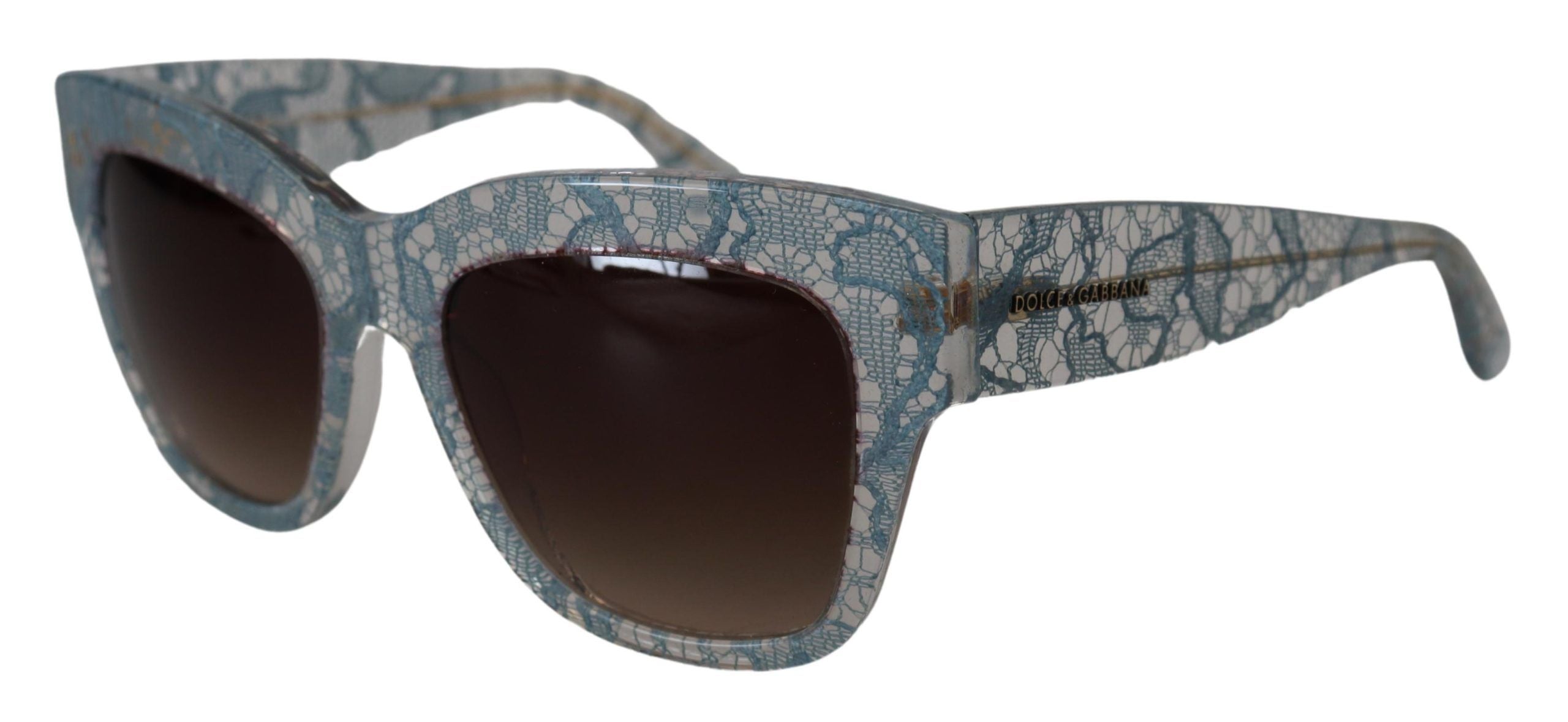 Dolce & Gabbana Blue Lace Acetate Crystal Butterfly DG4231 Sunglasses Dolce & Gabbana