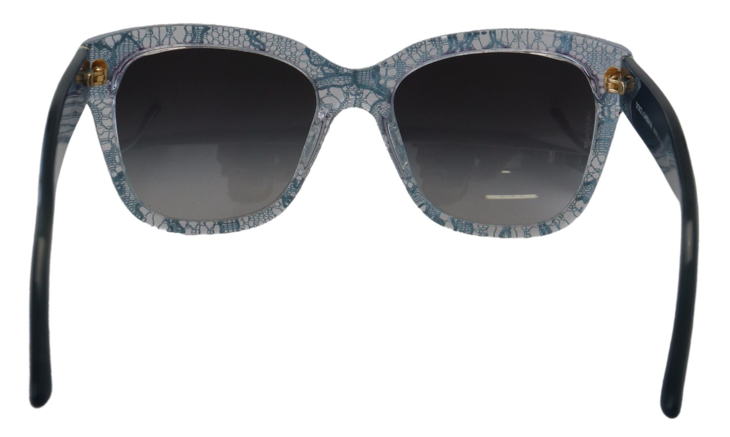 Dolce & Gabbana Blue Lace Acetate Rectangle Shades DG4226 Sunglasses Dolce & Gabbana