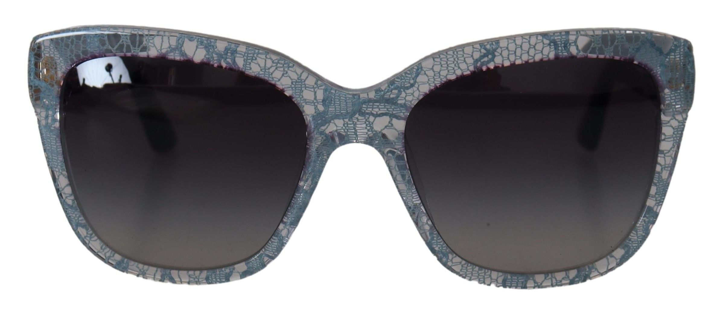 Dolce & Gabbana Blue Lace Acetate Rectangle Shades DG4226 Sunglasses Dolce & Gabbana