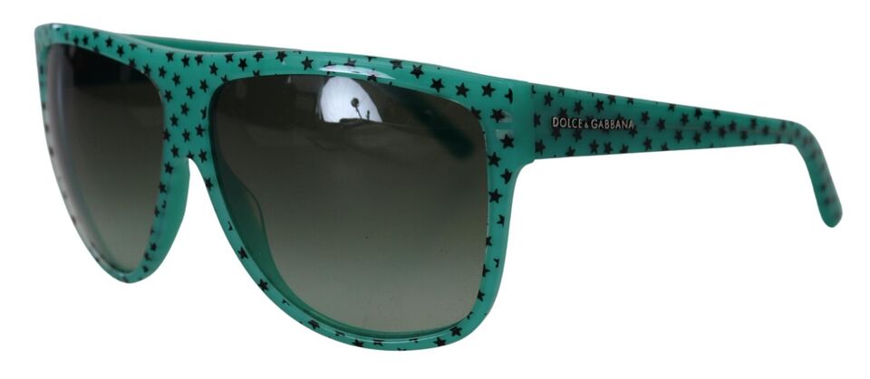 Dolce & Gabbana Green Stars Acetate Square Shades Sunglasses Dolce & Gabbana