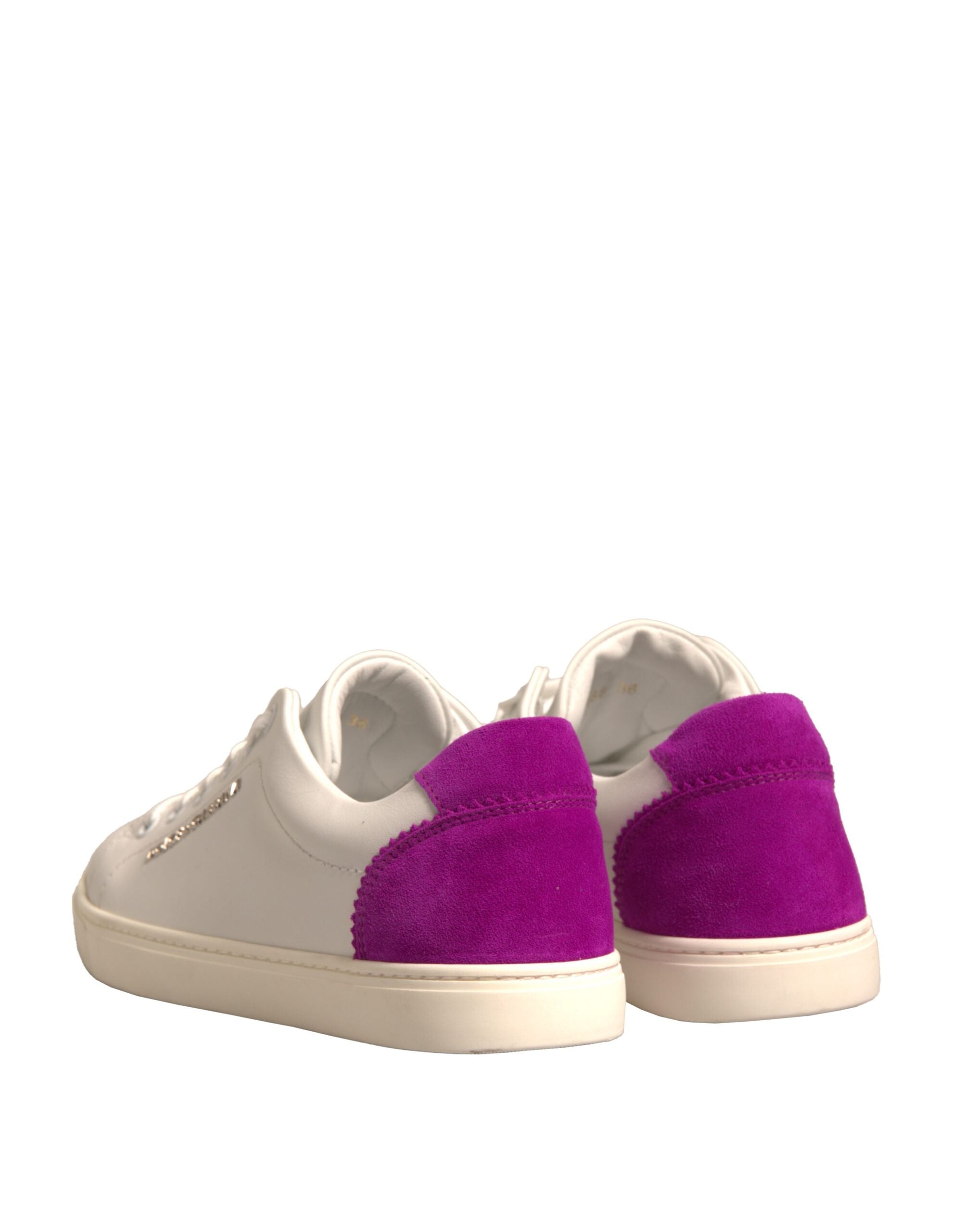 Dolce & Gabbana White Suede Leather Low Top Sneakers Shoes Dolce & Gabbana