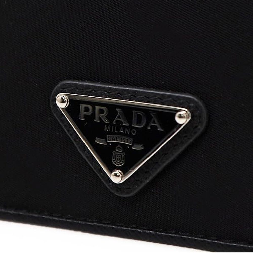 Prada Nylon And Leather Card Holder Prada