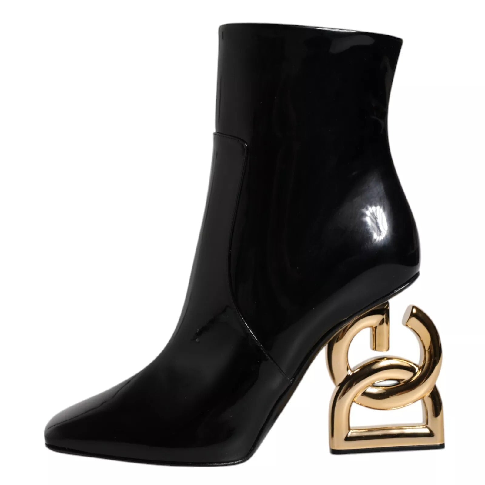 Dolce & Gabbana Black Jackie Leather Mid Calf Boots Shoes Dolce & Gabbana