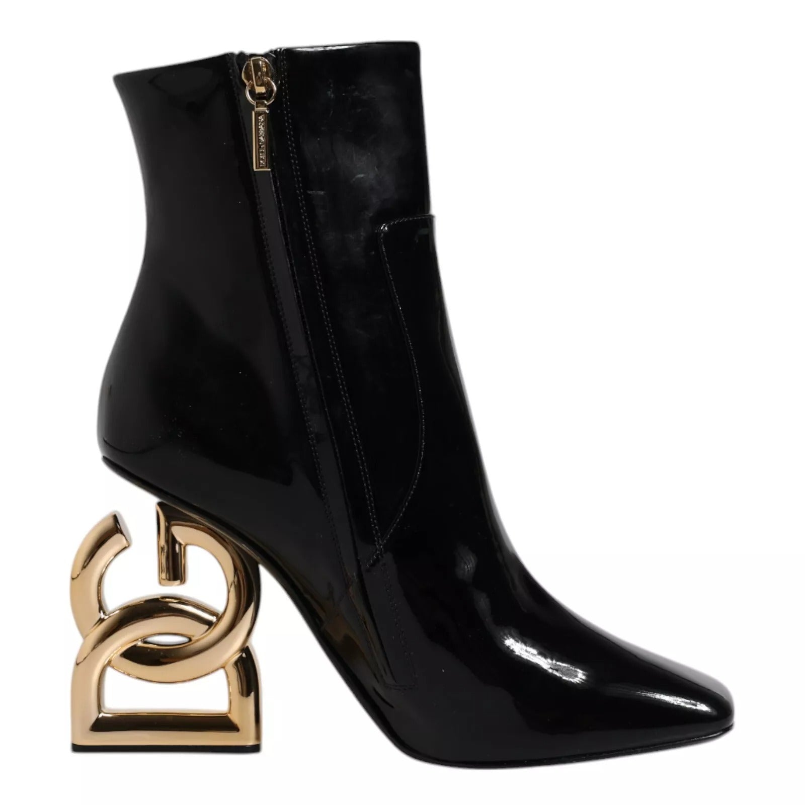 Dolce & Gabbana Black Jackie Leather Mid Calf Boots Shoes Dolce & Gabbana