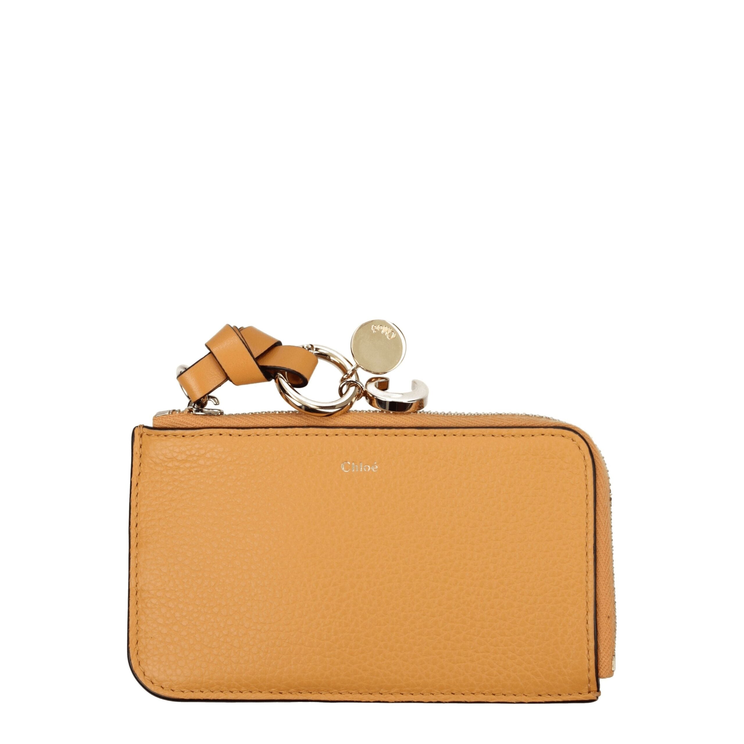 Chloé Orange Leather Wallets Chloé