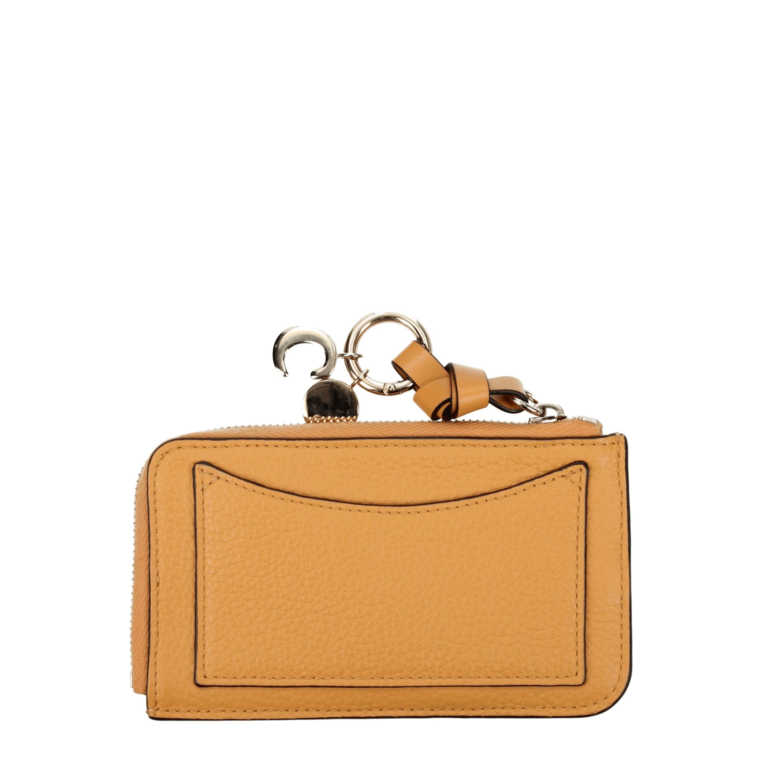 Chloé Orange Leather Wallets Chloé