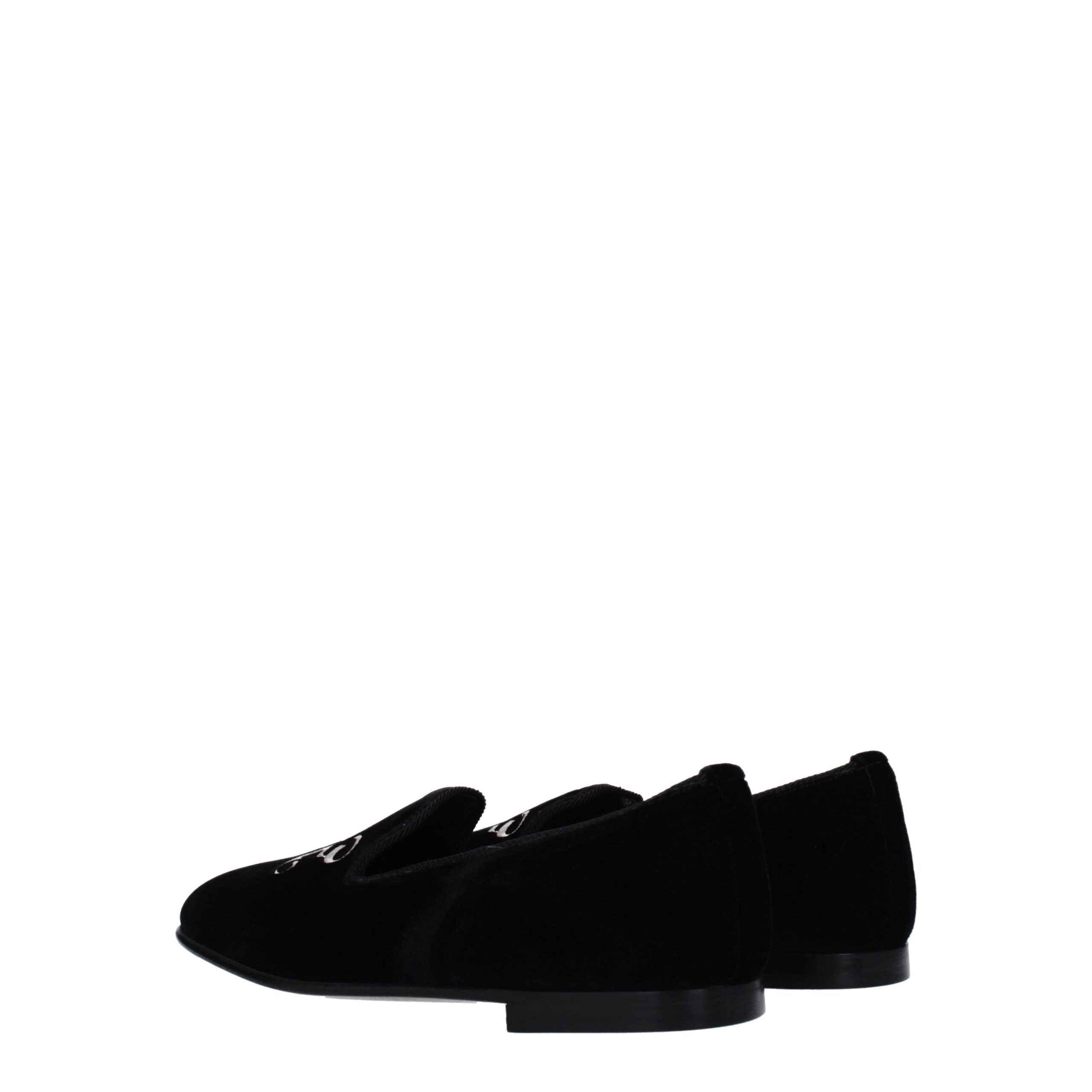 Palm Angels Black Velvet Slip-On Loafers Palm Angels