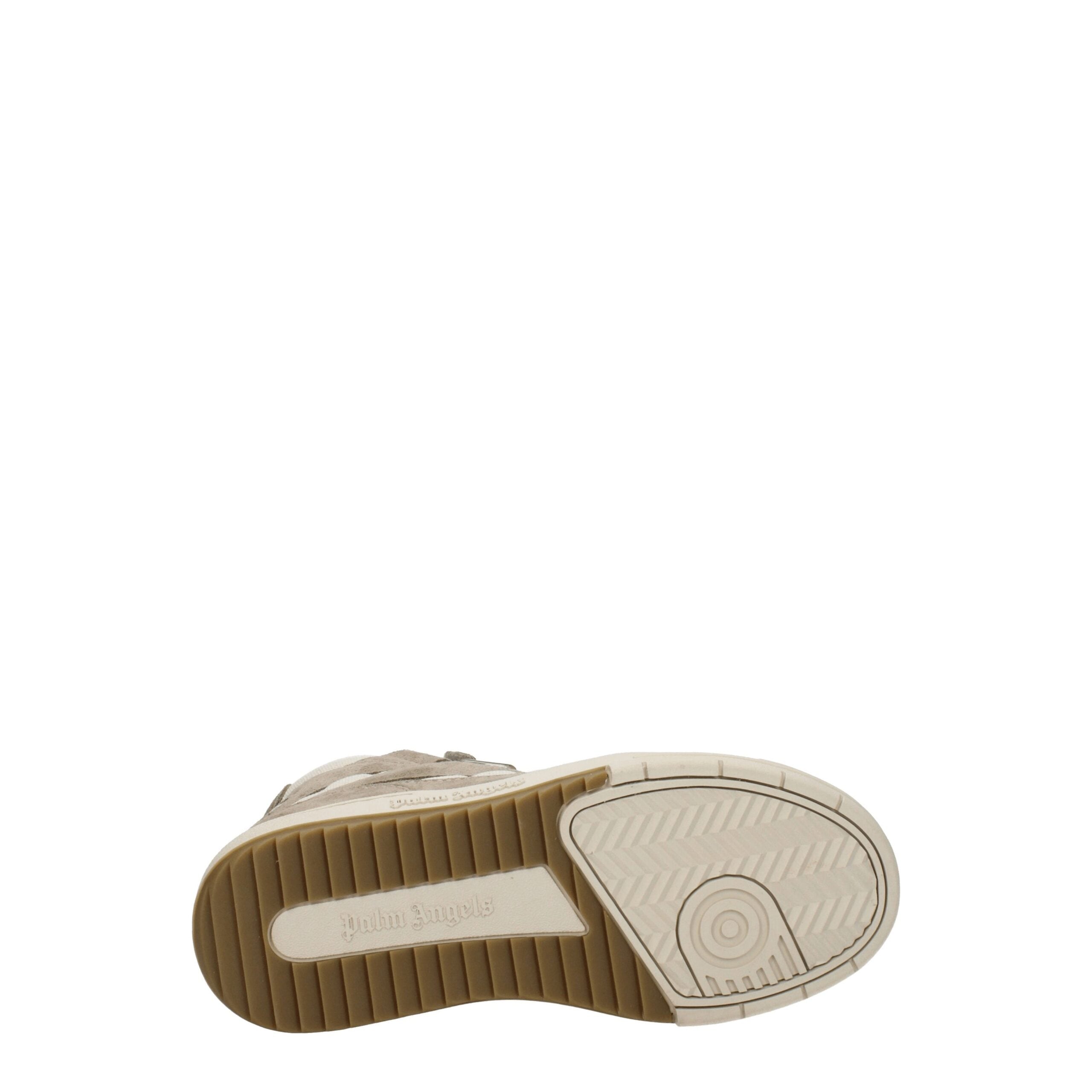 Palm Angels Beige Leather High Top Sneakers Palm Angels
