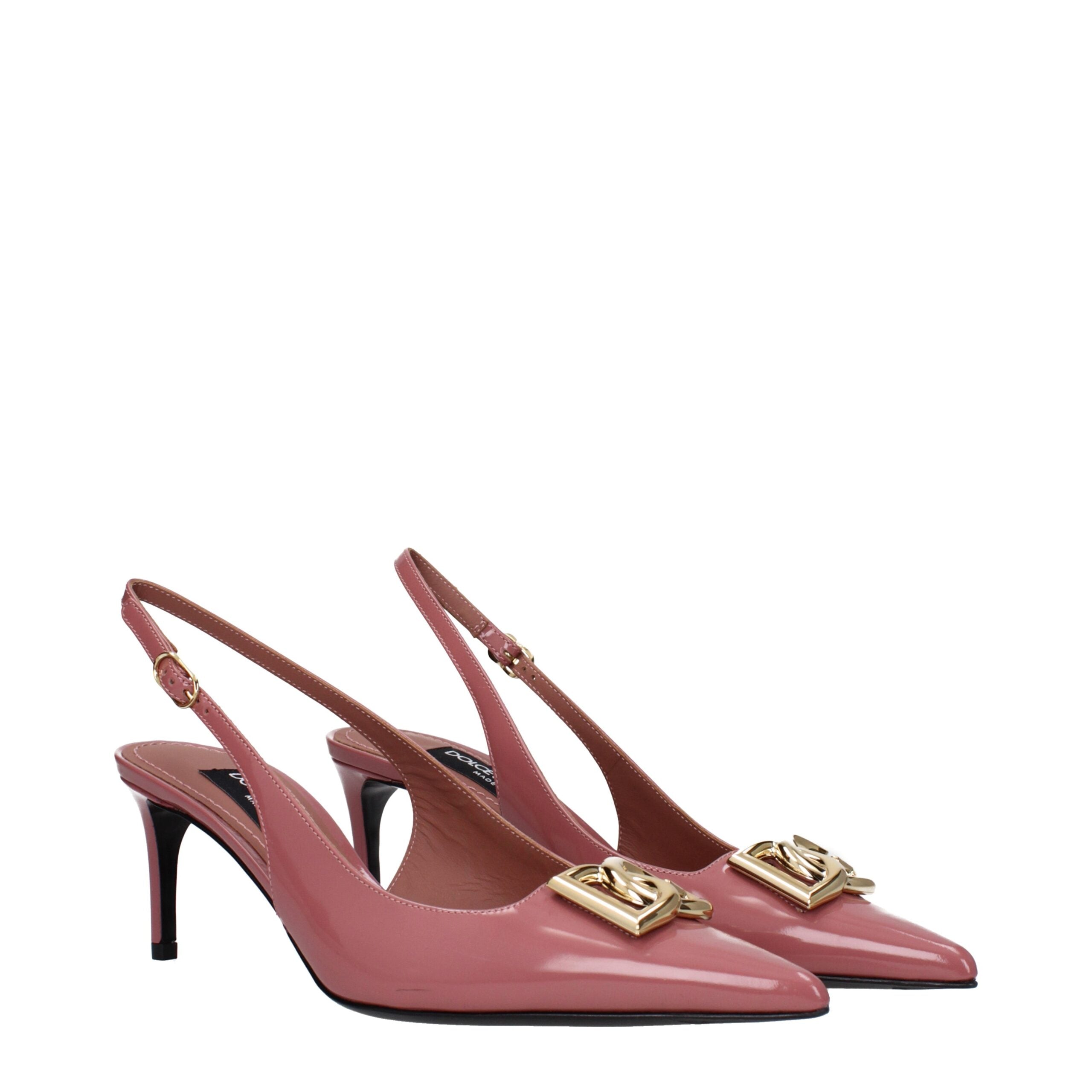 Dolce & Gabbana Pink Leather High Heel Pumps Dolce & Gabbana