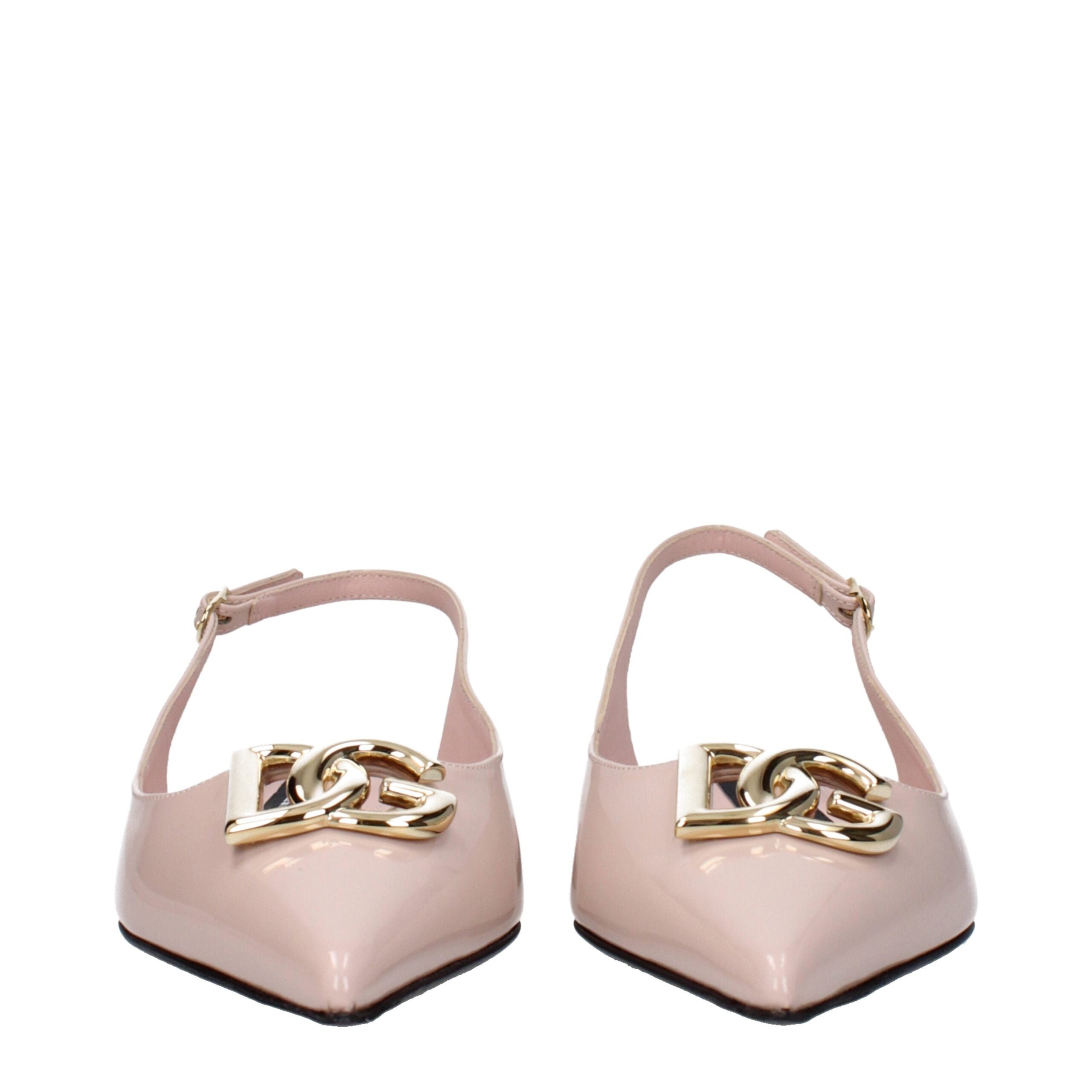Dolce & Gabbana Pink Leather Ballet Flats Dolce & Gabbana