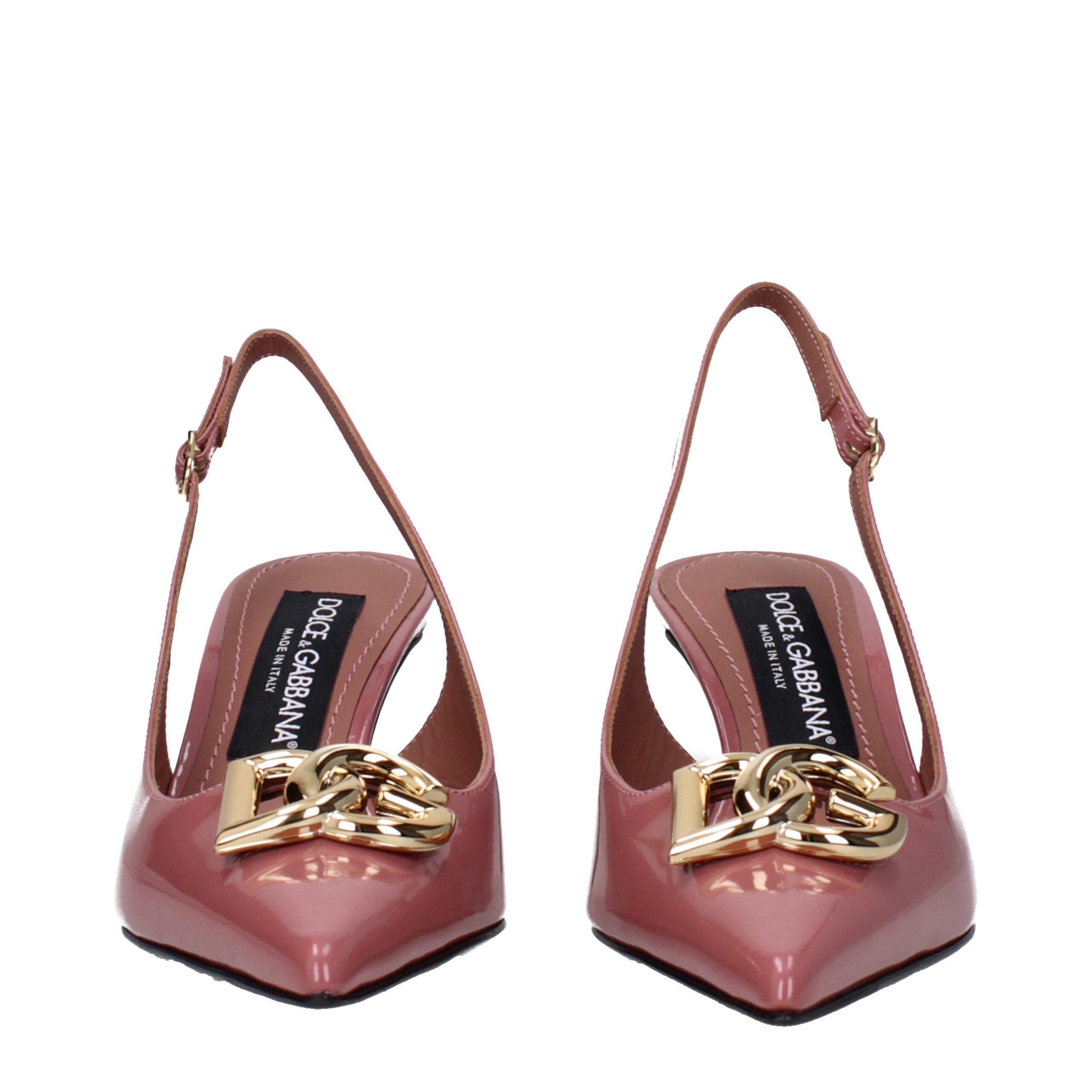 Dolce & Gabbana Pink Leather High Heel Pumps Dolce & Gabbana