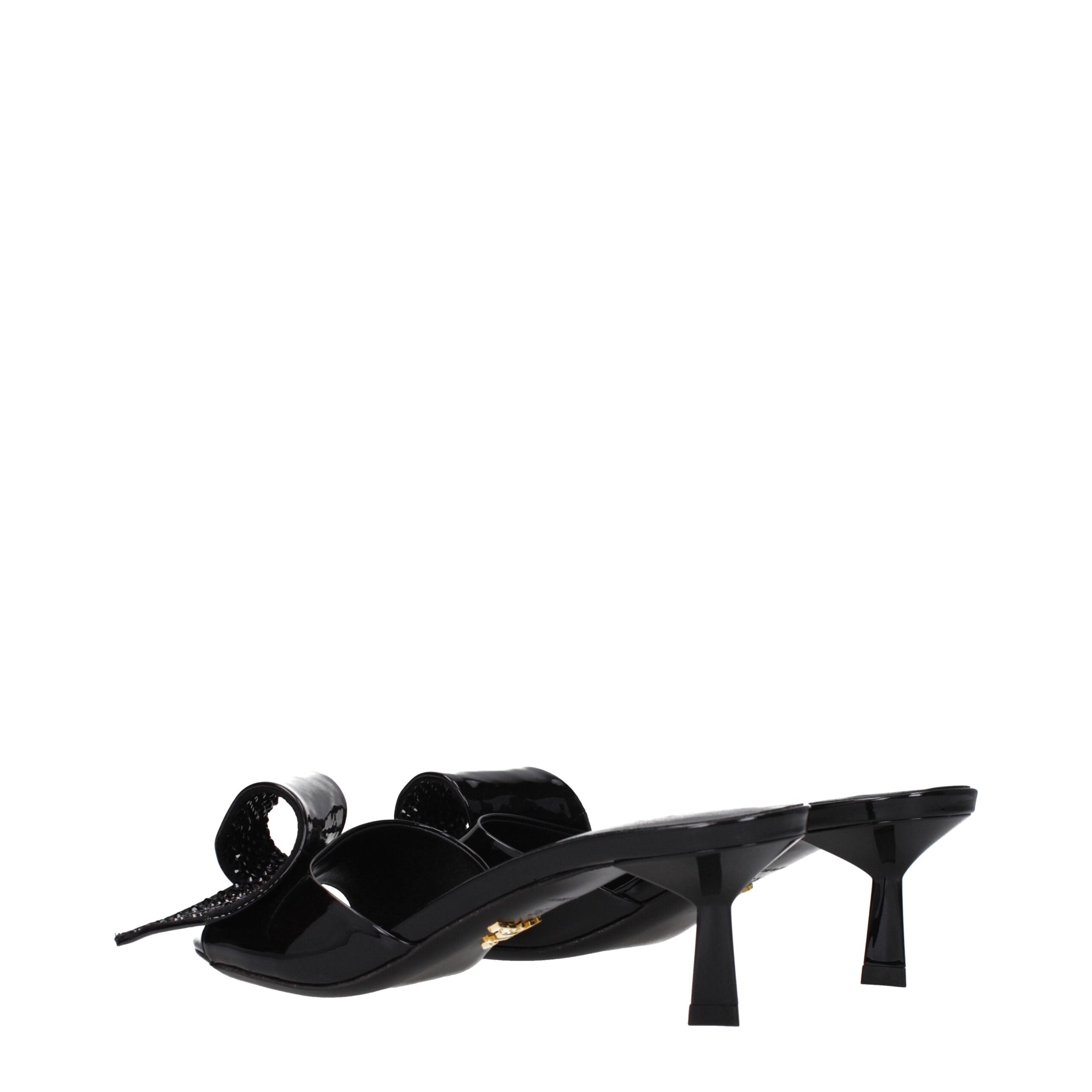 Prada Black Leather Sandals Prada