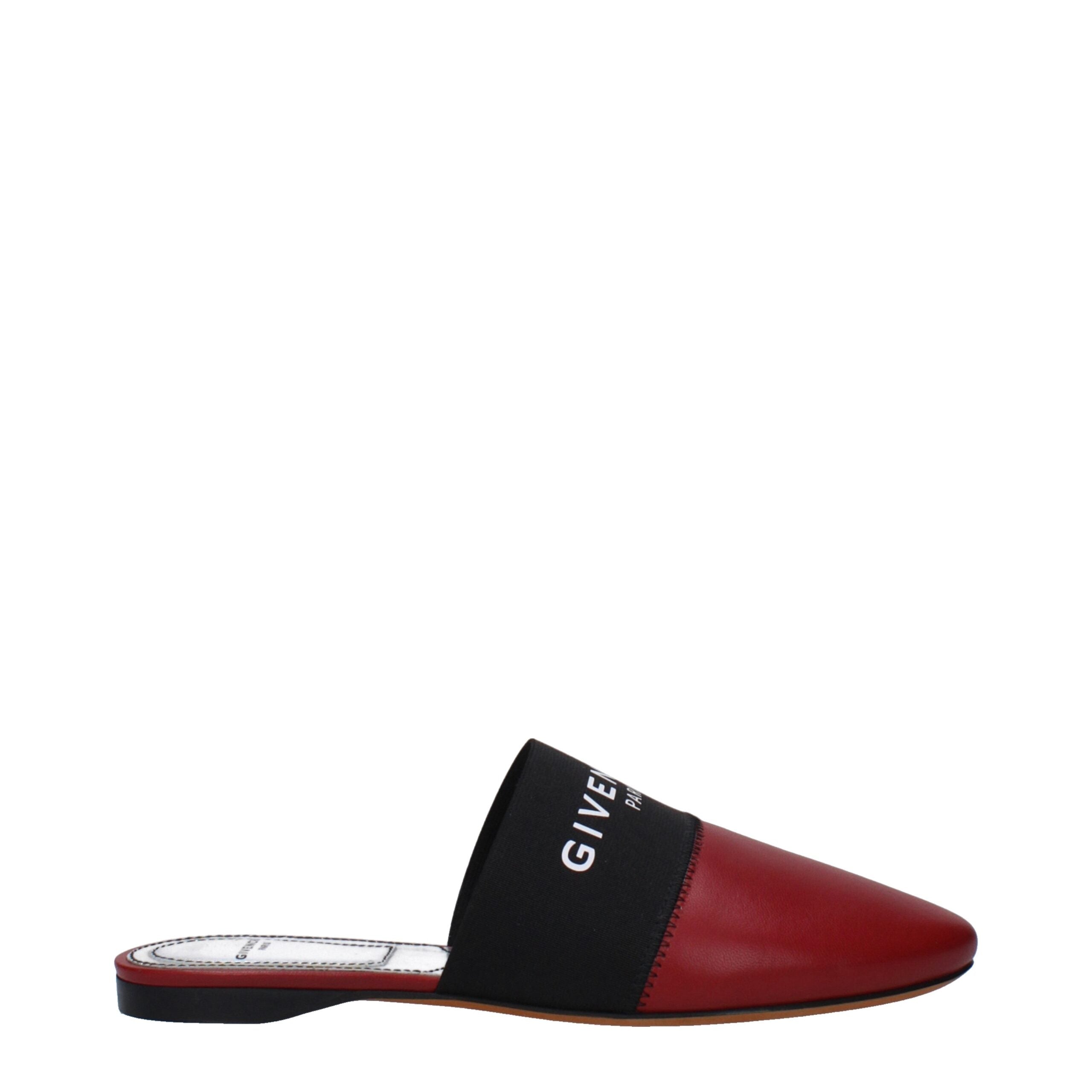 Givenchy Red Leather Slippers Givenchy