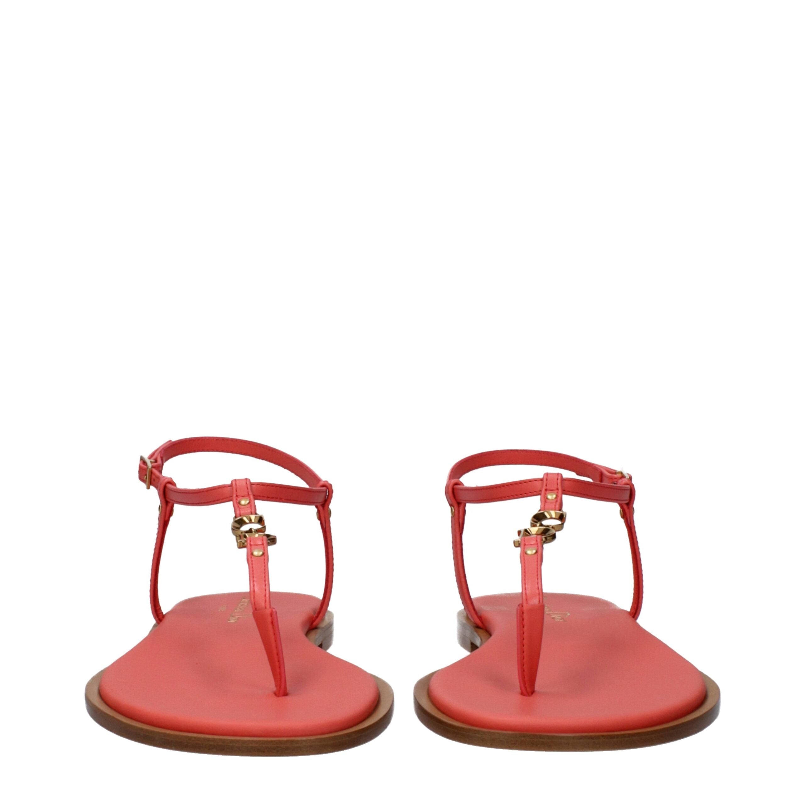 Christian Dior Pink Leather Flip-Flop Sandals Christian Dior