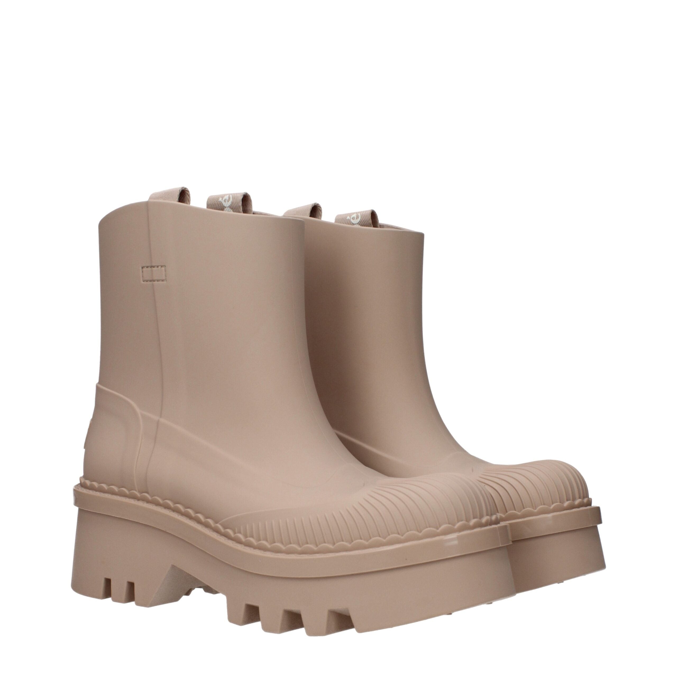 Chloé Pink Cotton Ankle Boots Chloé