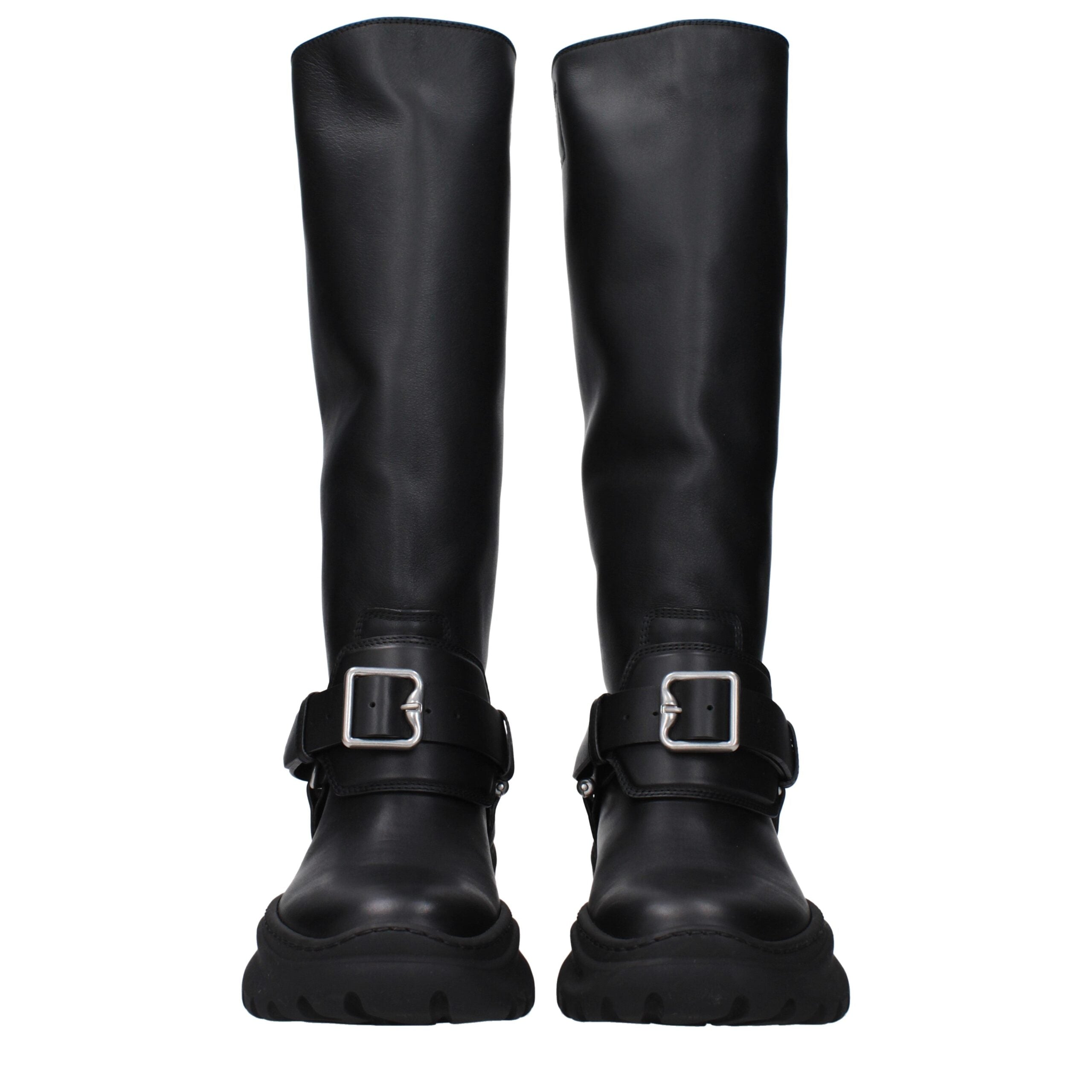Burberry Black Leather Boots Burberry