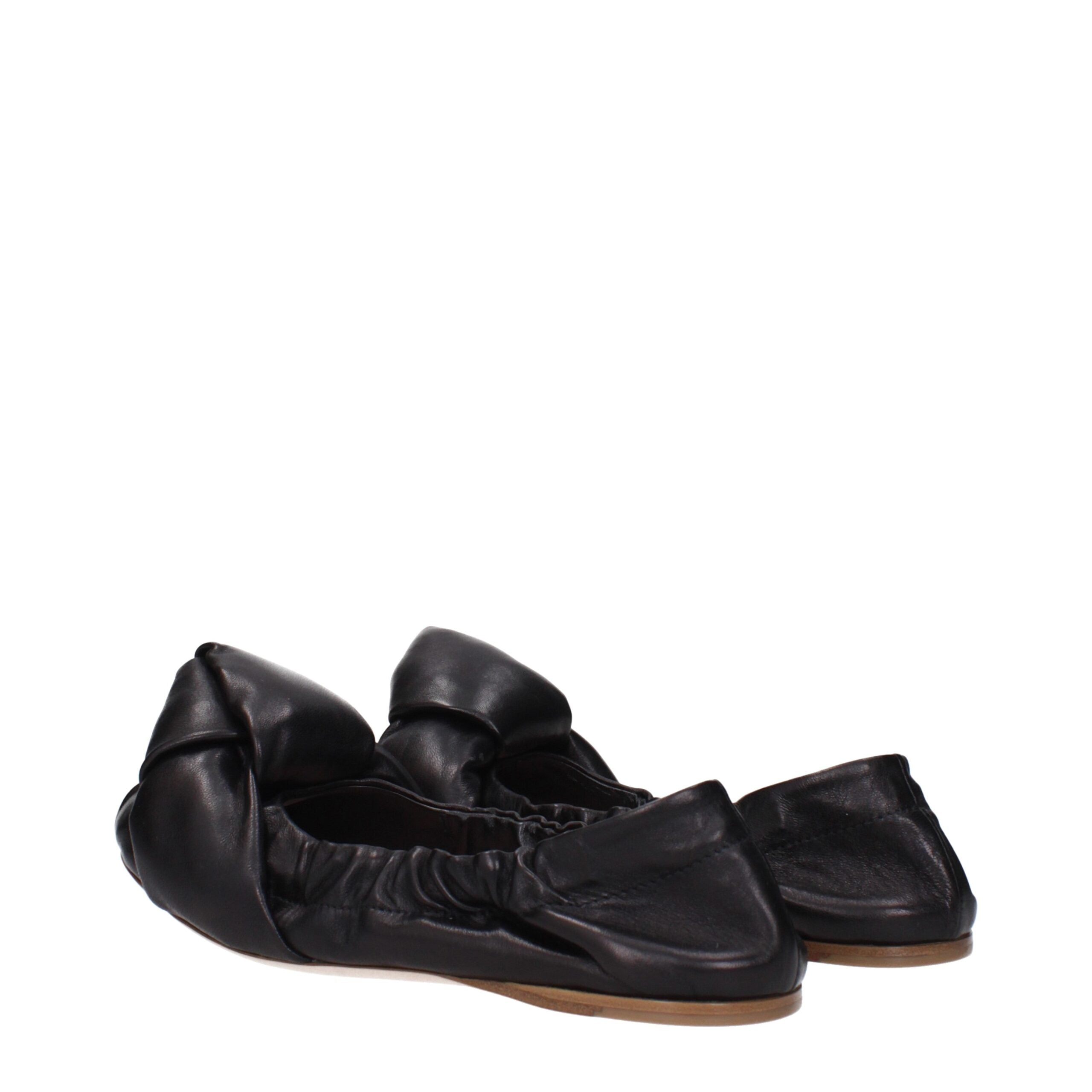 Miu Miu Black Leather Ballet Flats Miu Miu