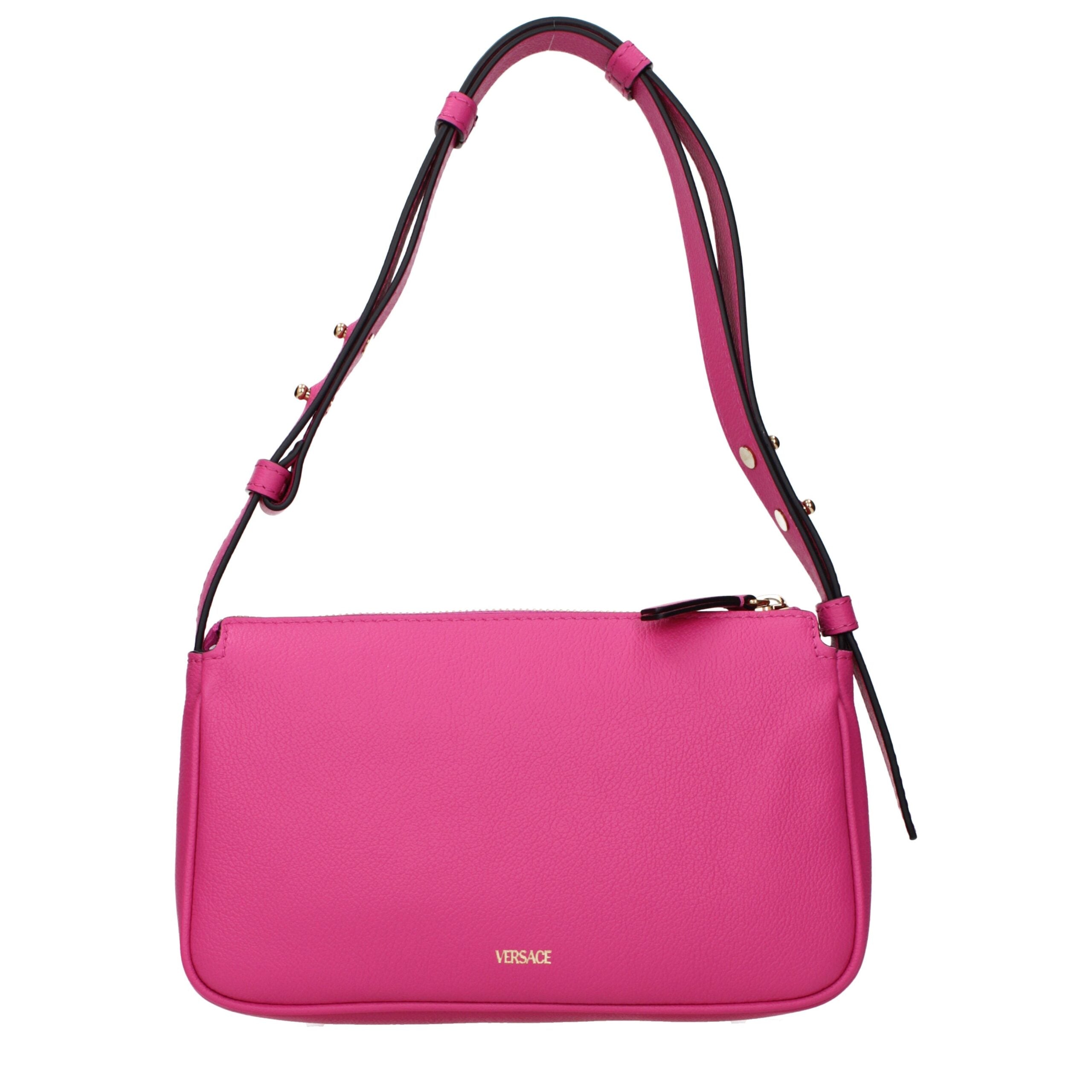 Versace Pink Leather Shoulder Bag Versace