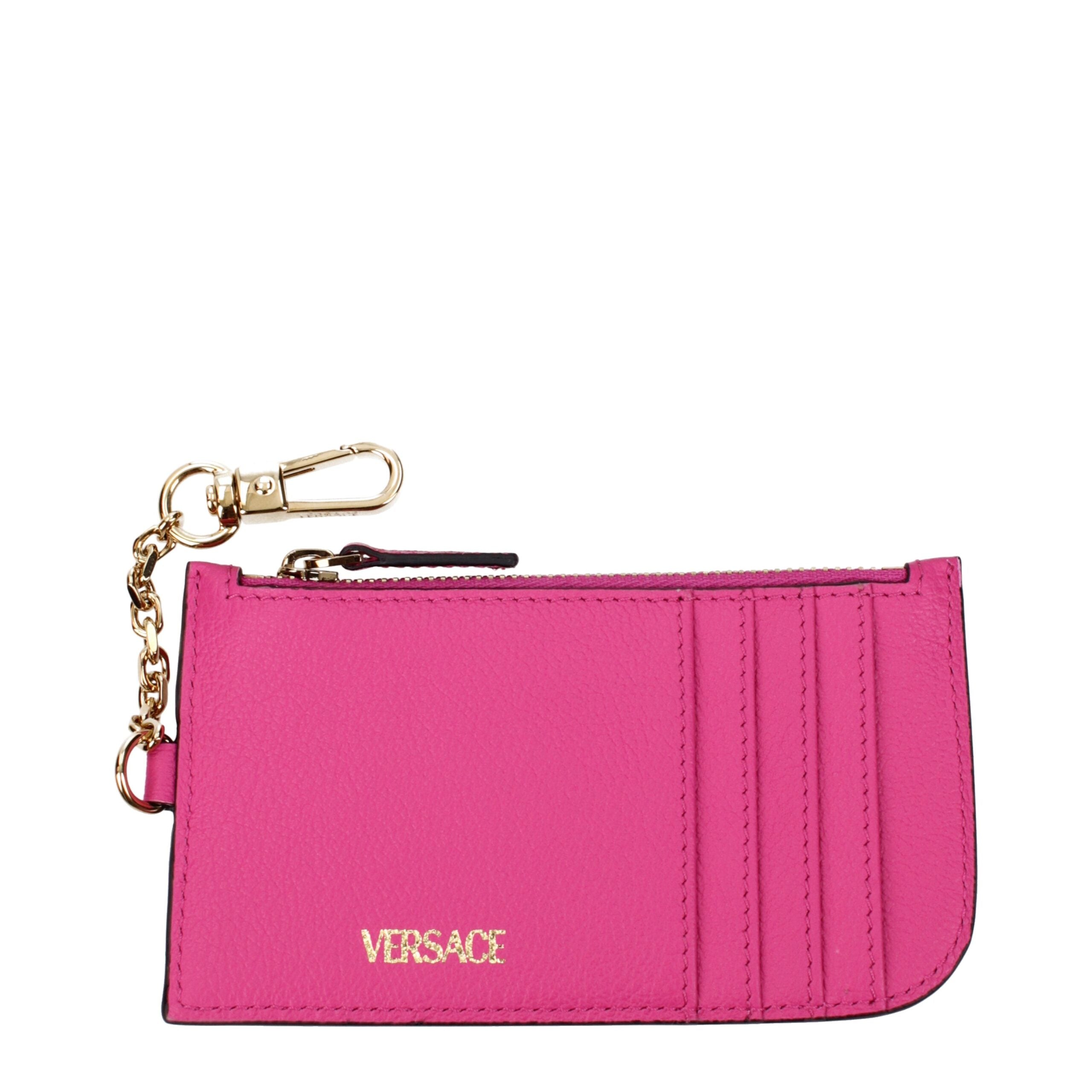 Versace Pink Leather Wallet Versace