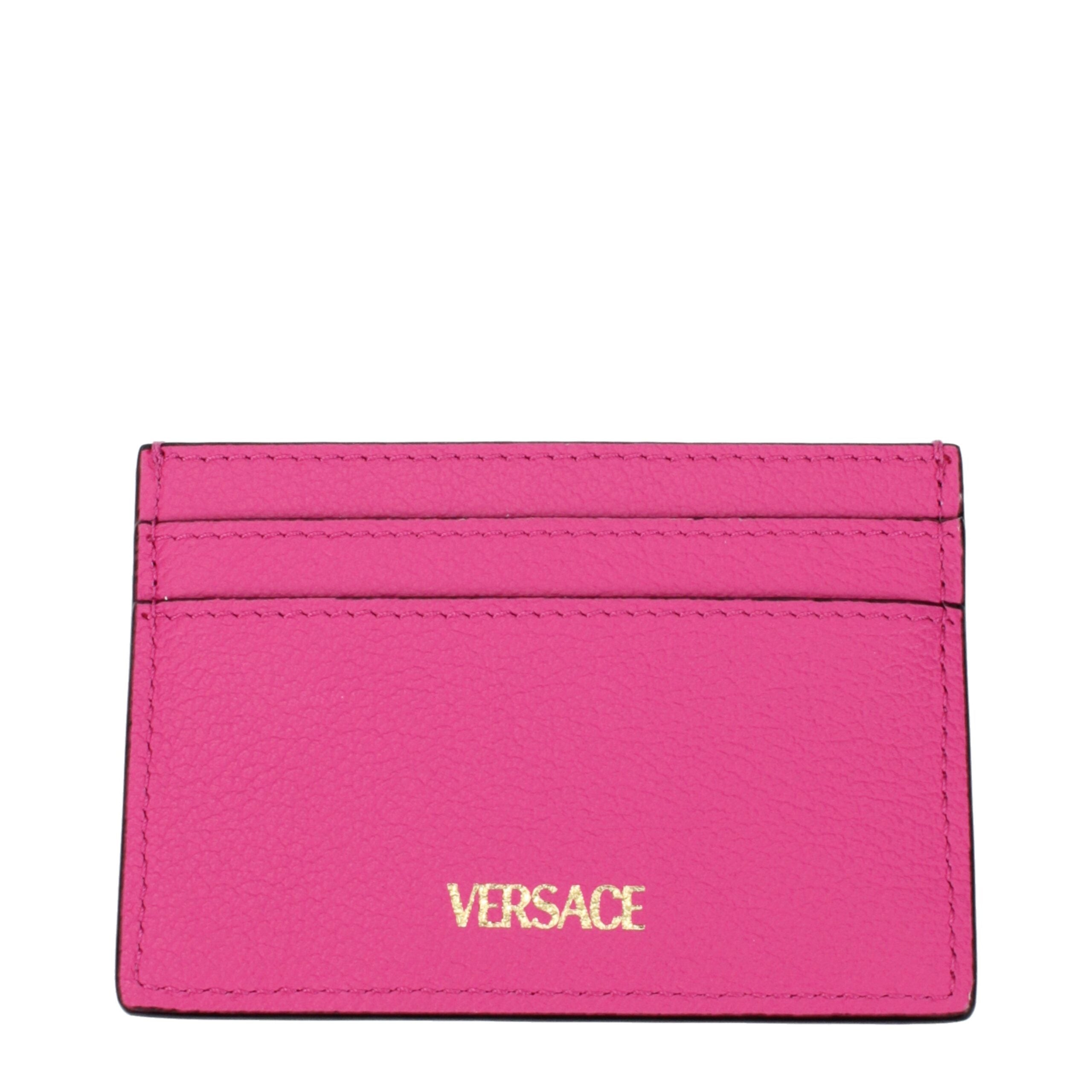 Versace Pink Leather Cardholder Versace