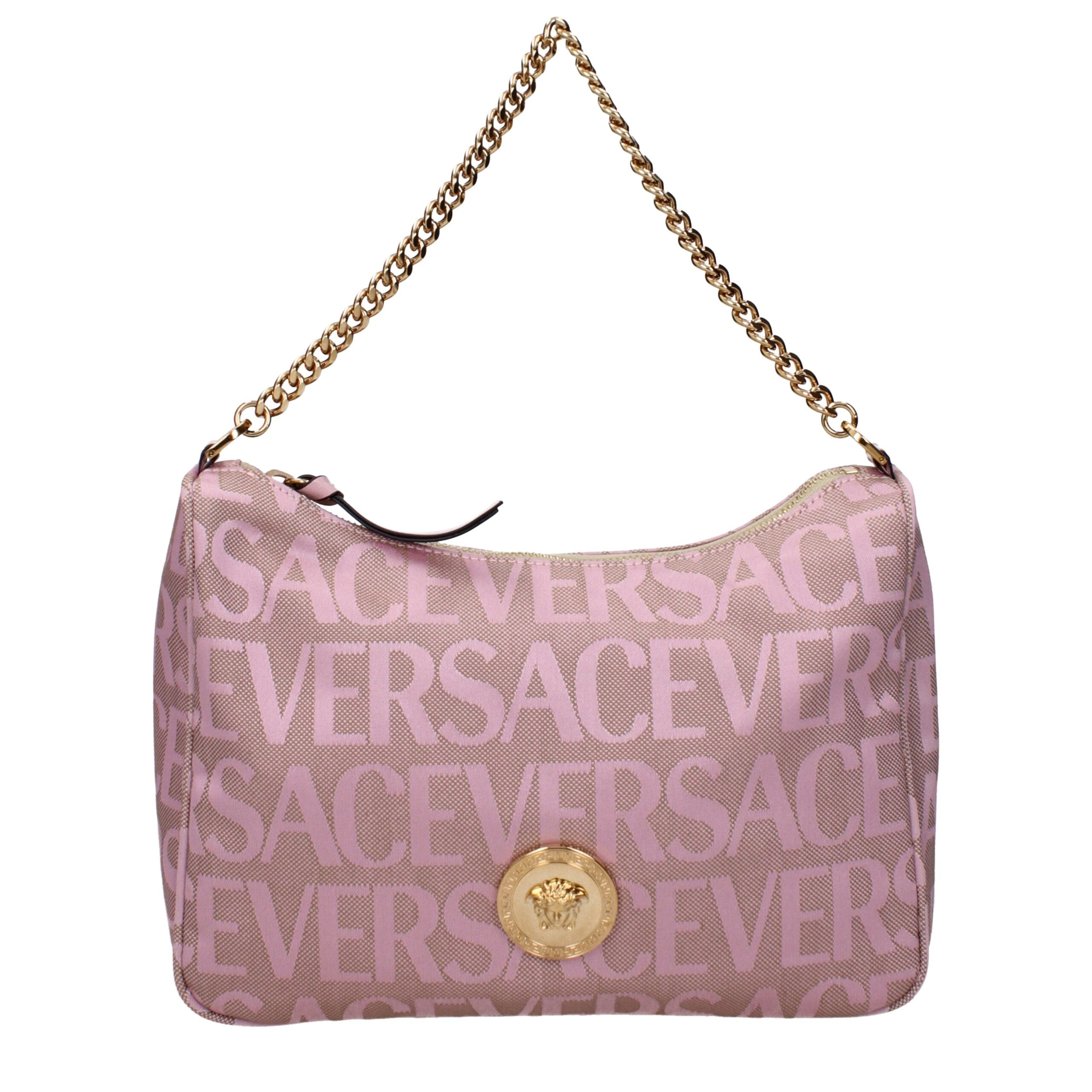 Versace Beige Fabric Handbag Versace