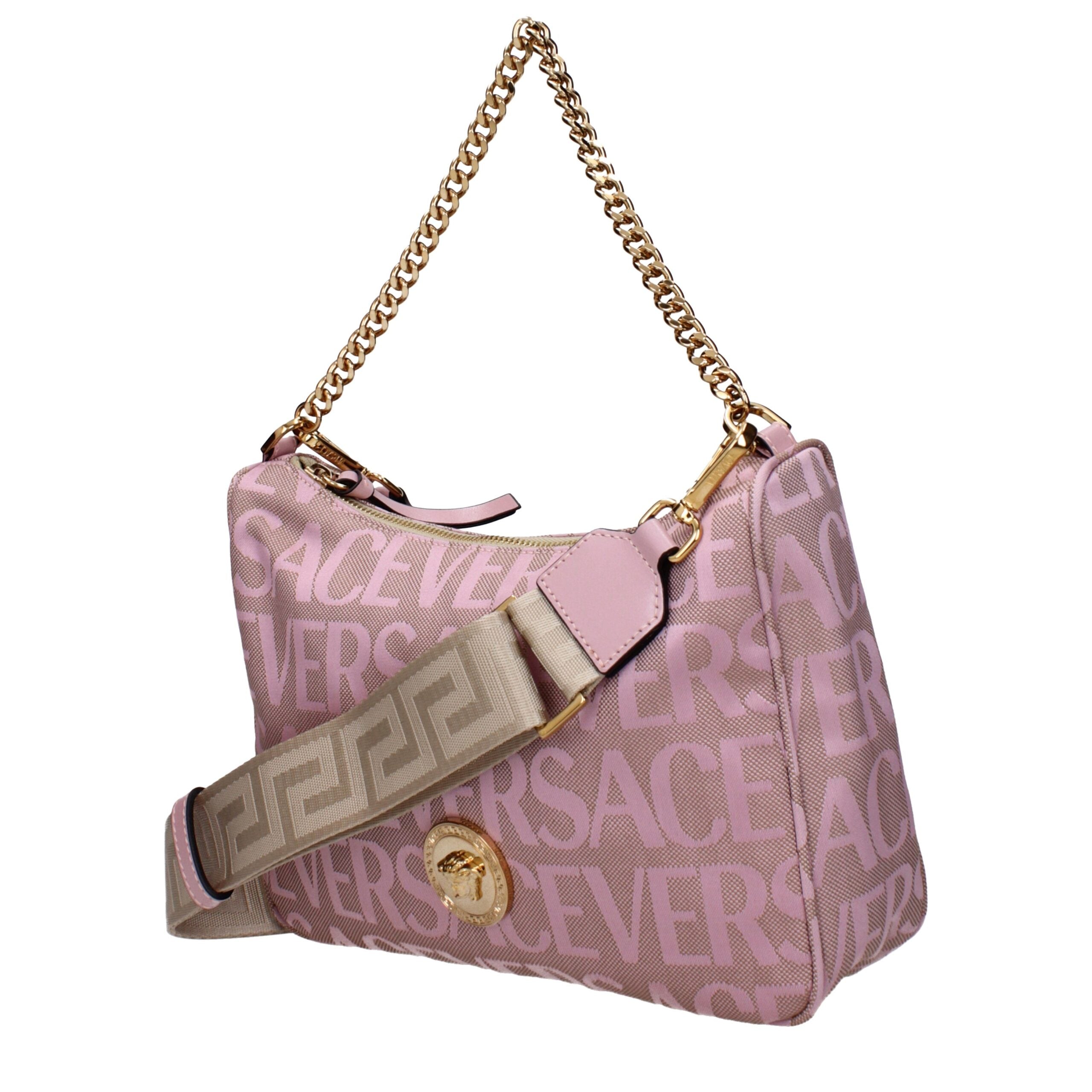Versace Beige Fabric Handbag Versace