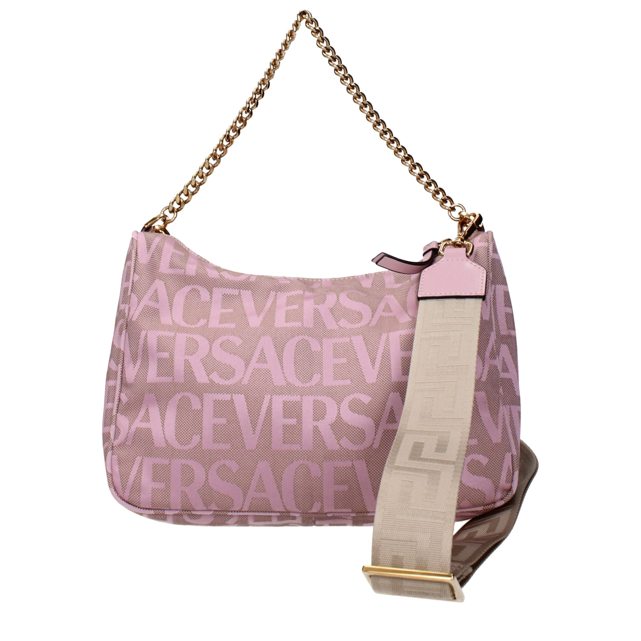 Versace Beige Fabric Handbag Versace