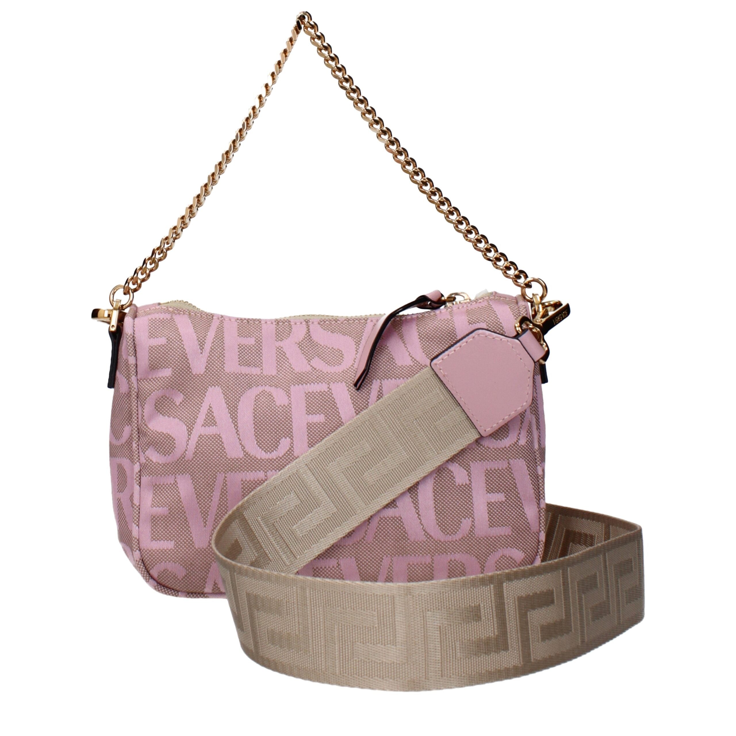 Versace Pink Fabric Handbag Versace