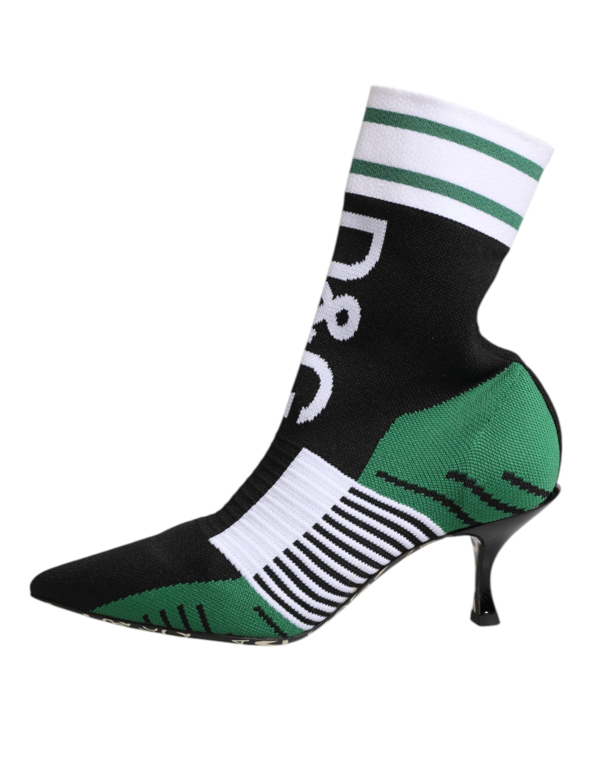 Dolce & Gabbana Green Stretch Sock Style Ankle Boots Shoes Dolce & Gabbana