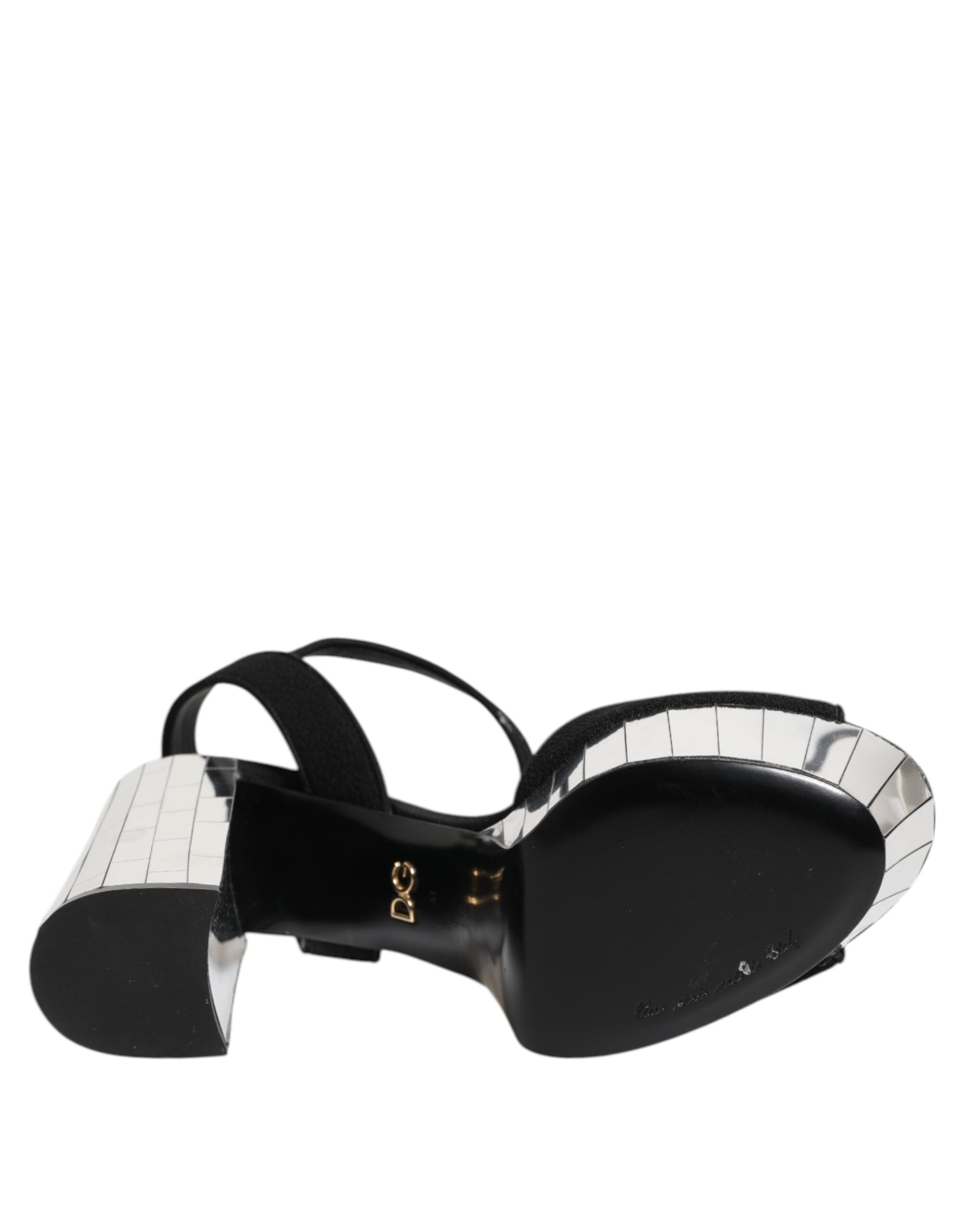 Dolce & Gabbana Black Crystal Ankle Strap Keira Sandal Shoes Dolce & Gabbana