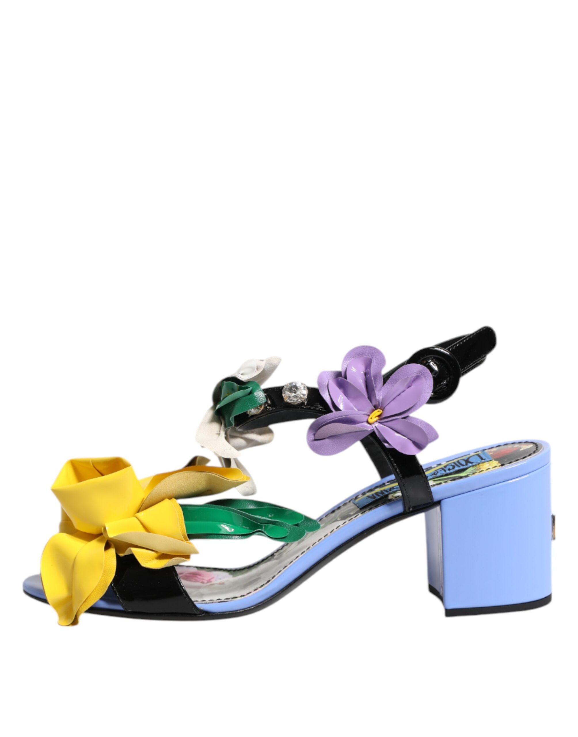 Dolce & Gabbana Multicolor Floral Crystal KEIRA Sandals Shoes Dolce & Gabbana