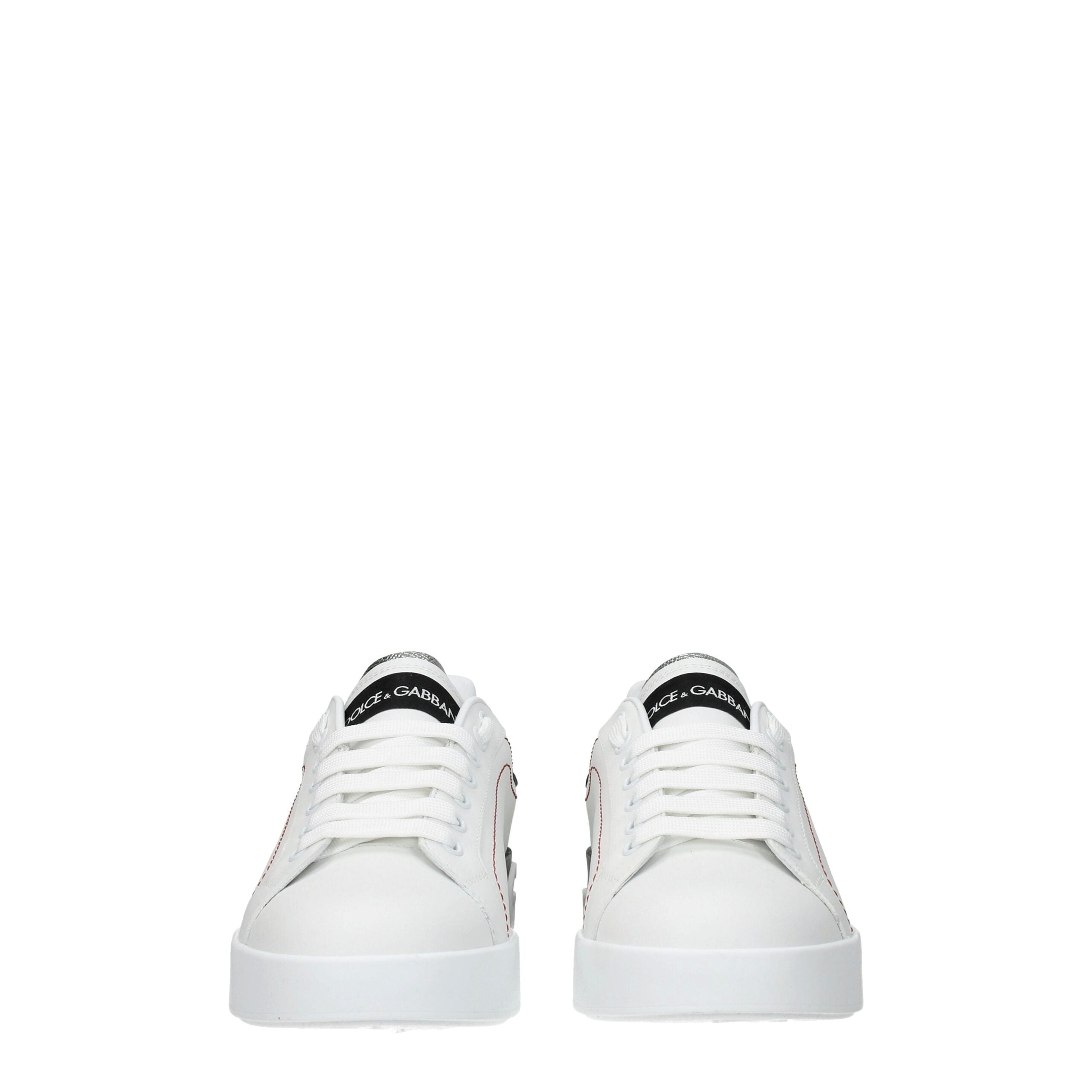 Dolce & Gabbana White Leather Low Top Sneakers Dolce & Gabbana