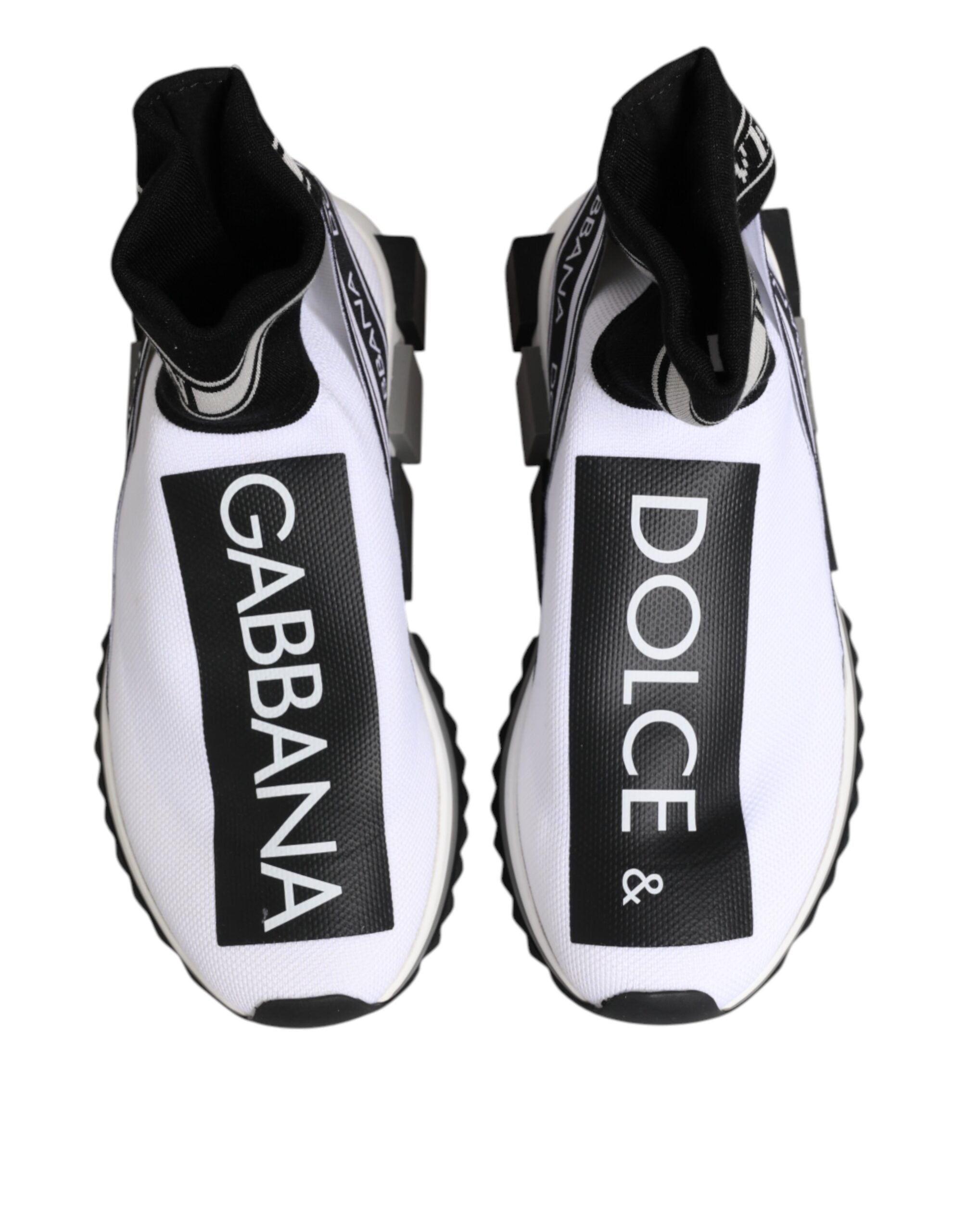 Dolce & Gabbana White Black Sorrento Socks Sneakers Shoes Dolce & Gabbana