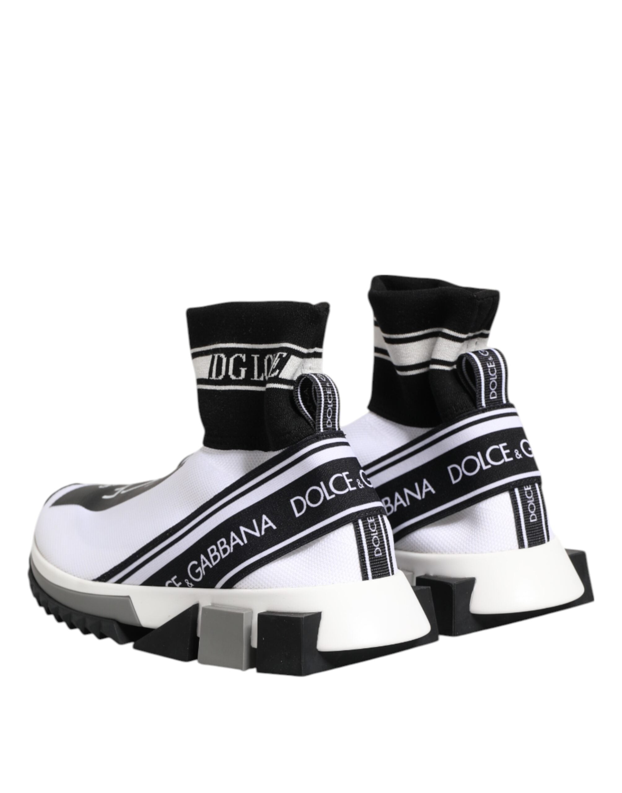 Dolce & Gabbana White Black Sorrento Socks Sneakers Shoes Dolce & Gabbana