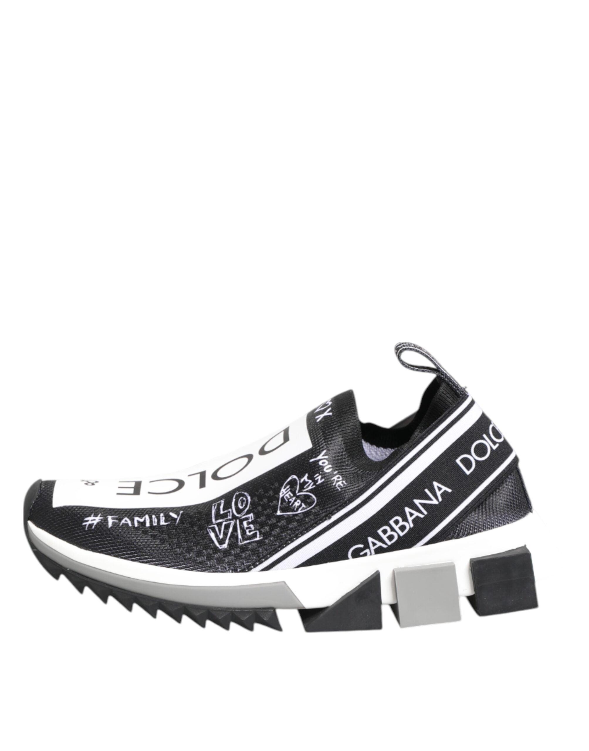 Dolce & Gabbana Black White Sorrento Low Top Sneakers Shoes Dolce & Gabbana