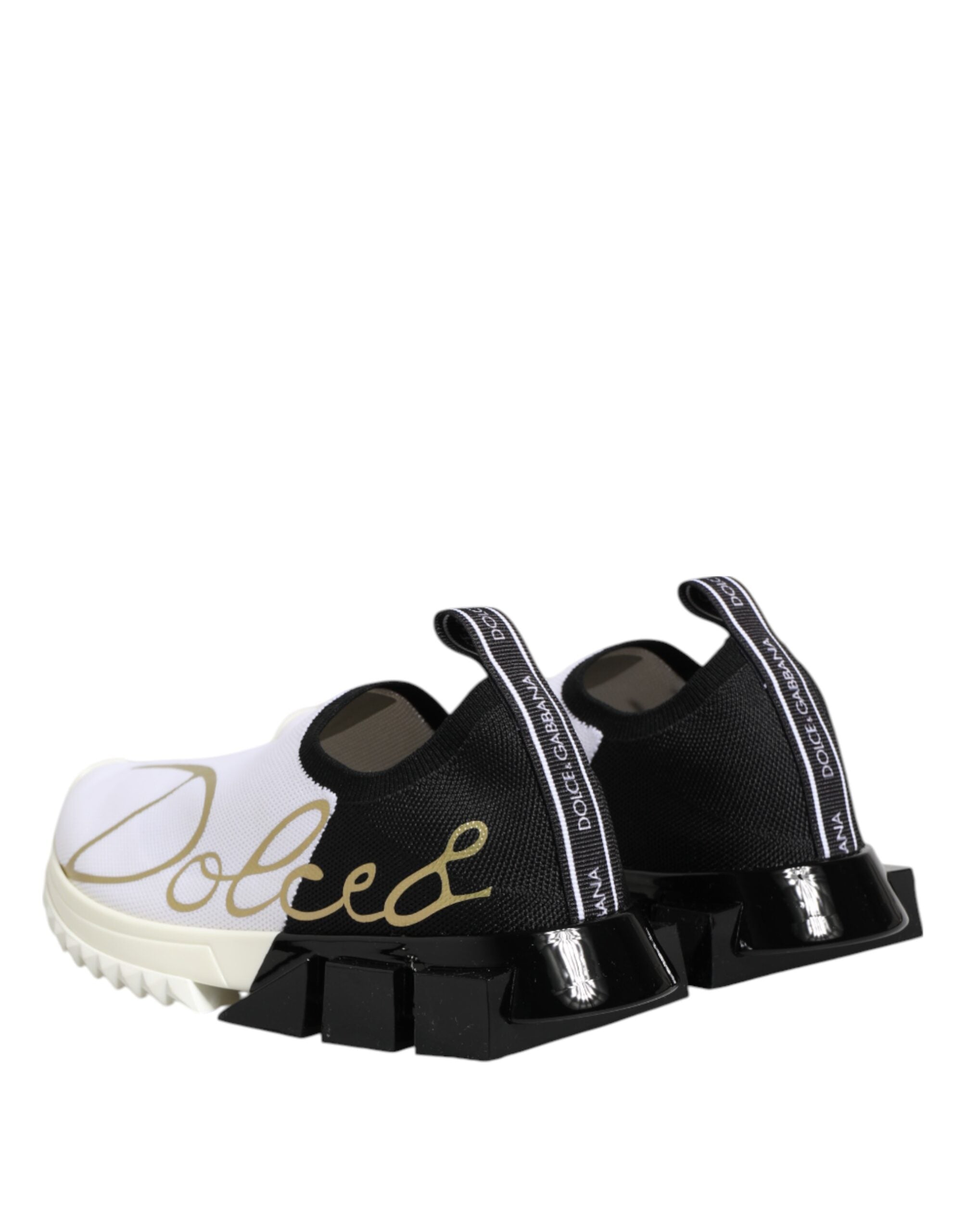Dolce & Gabbana White Black Low Top Sorrento Sneakers Shoes Dolce & Gabbana
