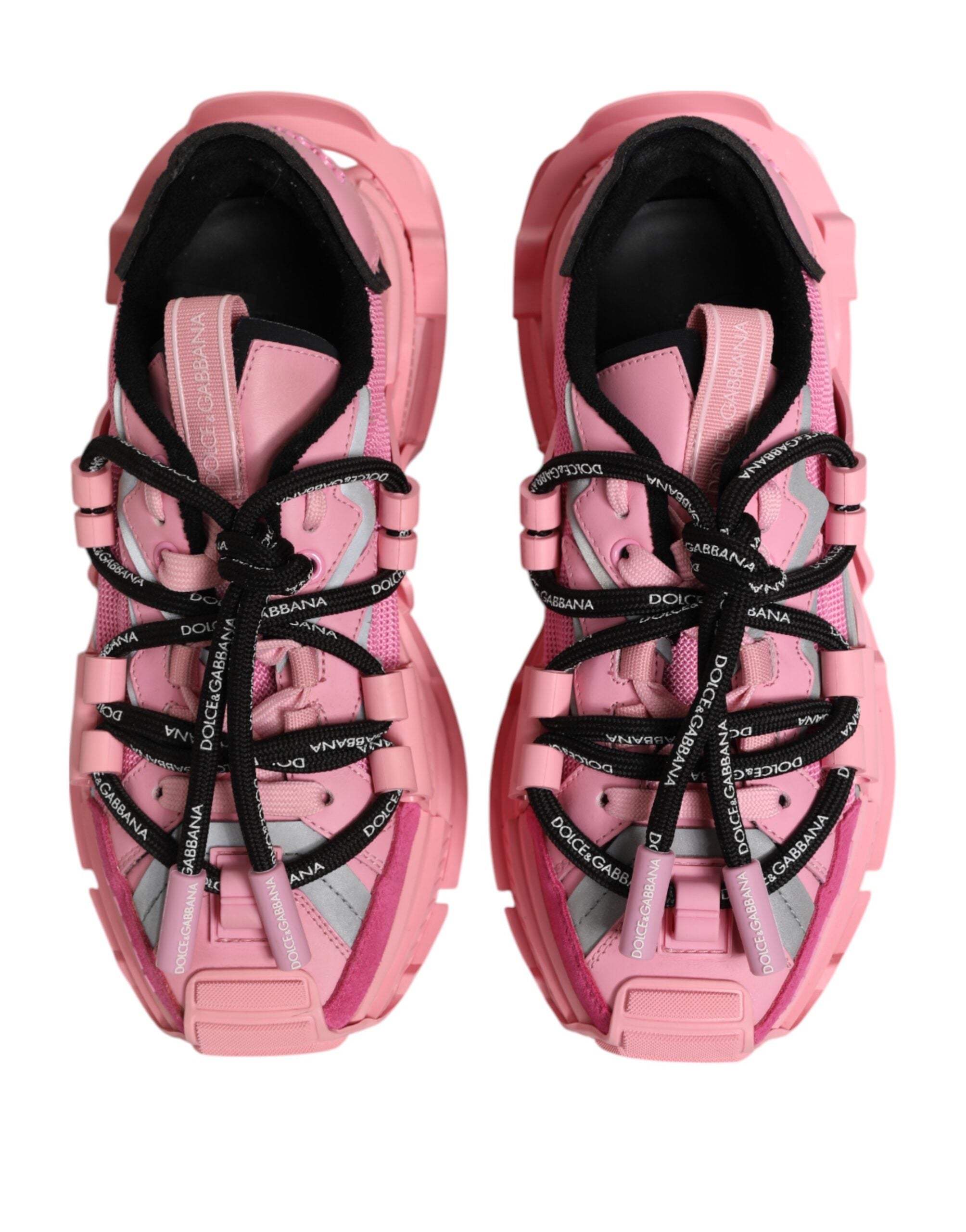 Dolce & Gabbana Pink Low Top Space Women Sneakers Shoes Dolce & Gabbana