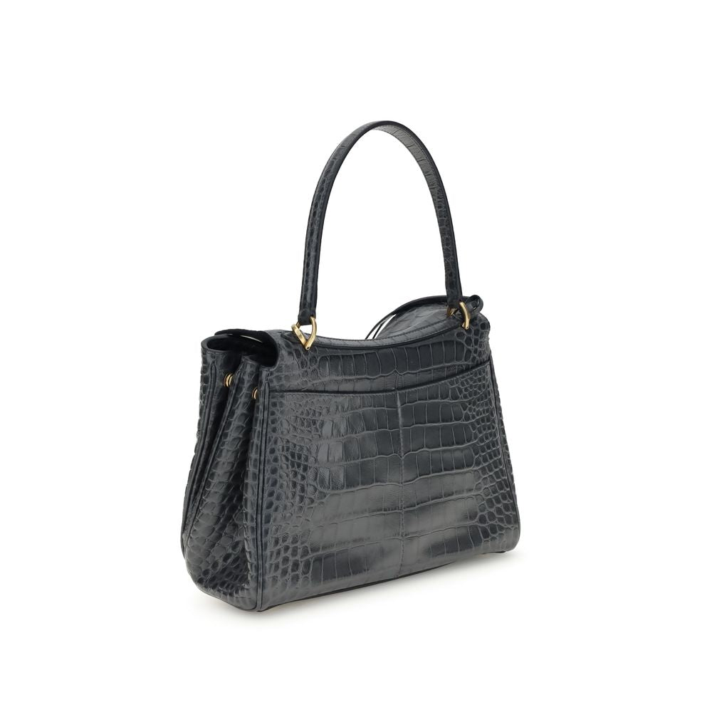 Balenciaga Rodeo Shoulder Bag in crocodile-print leather Balenciaga
