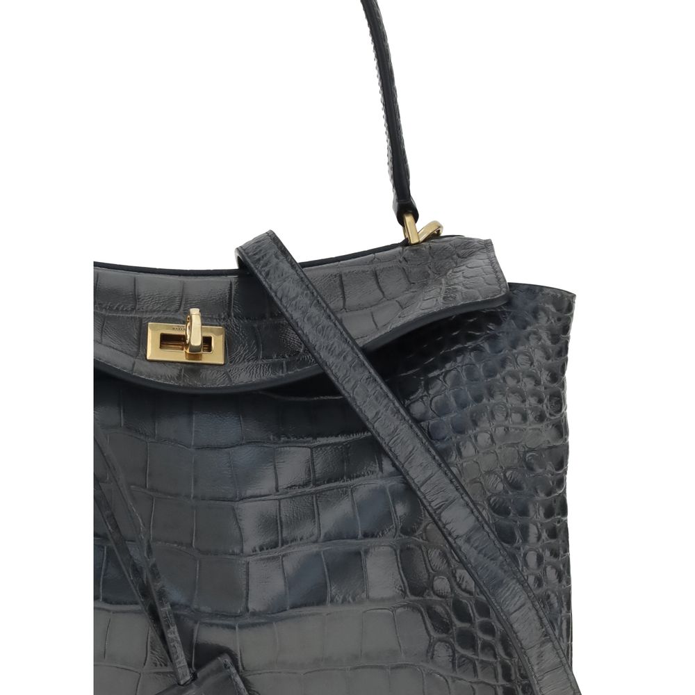 Balenciaga Rodeo Shoulder Bag in crocodile-print leather Balenciaga