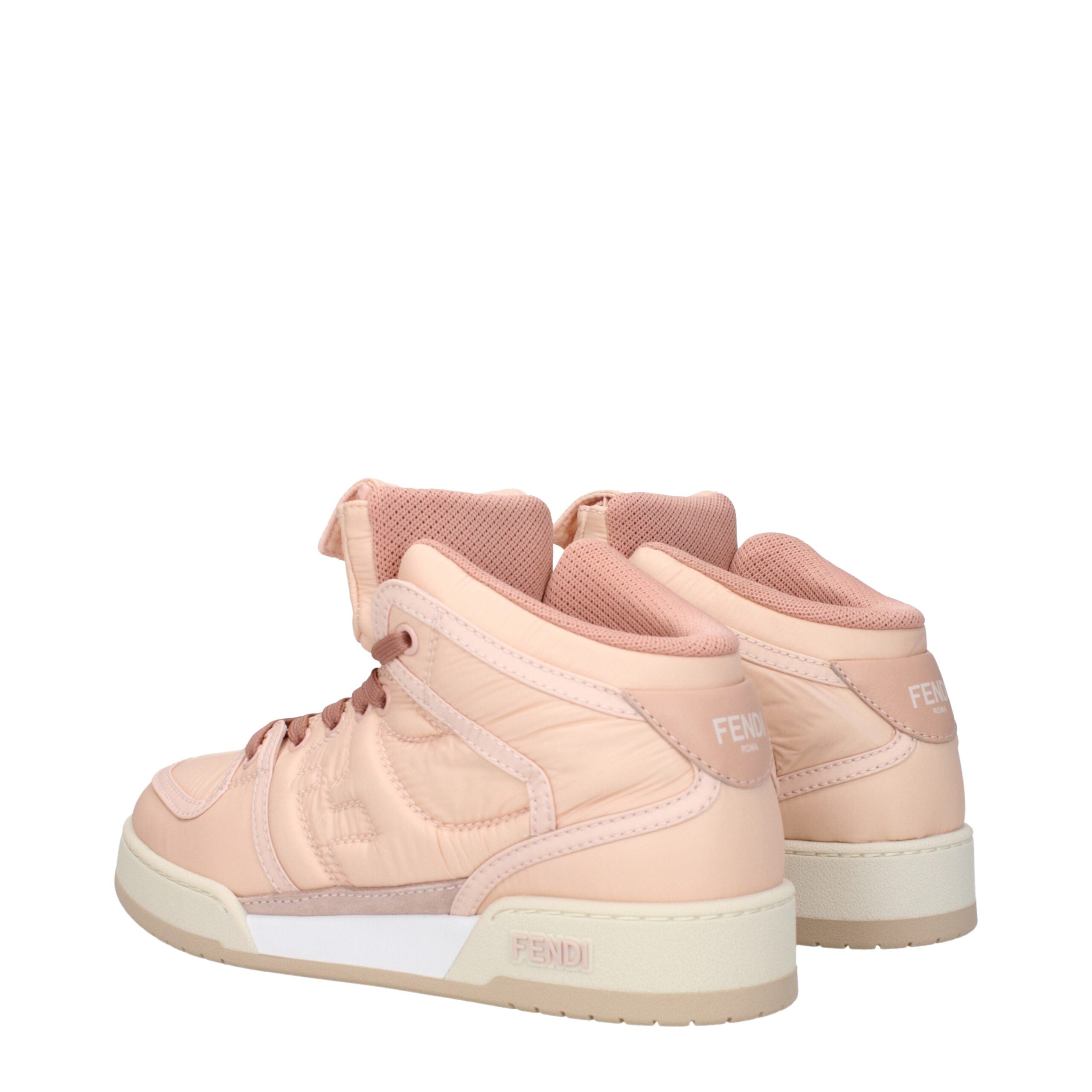 Fendi Pink Nylon High Top Sneakers Fendi