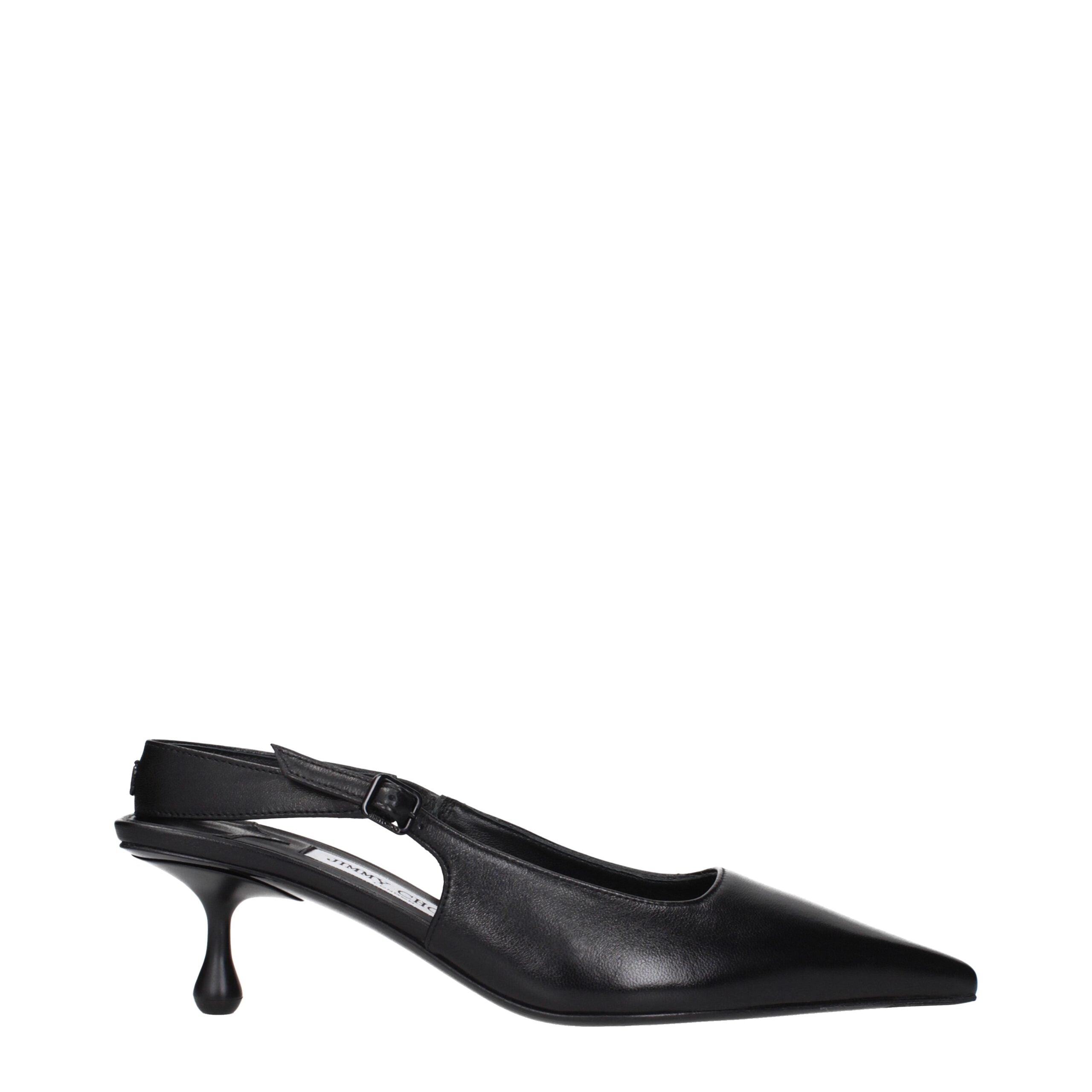 Jimmy Choo Black Leather Flat Sandals Jimmy Choo