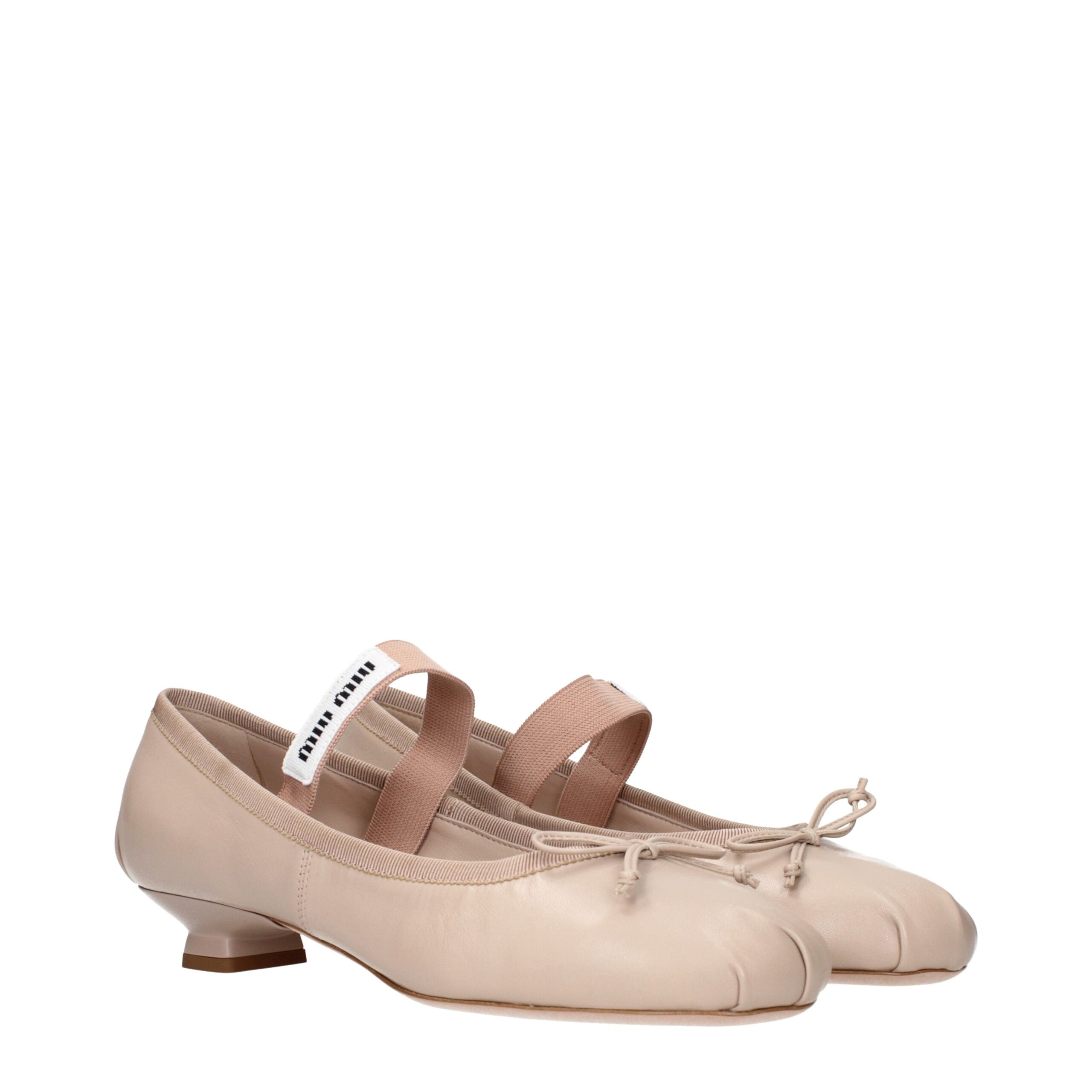 Miu Miu Pink Leather Ballet Flats Miu Miu