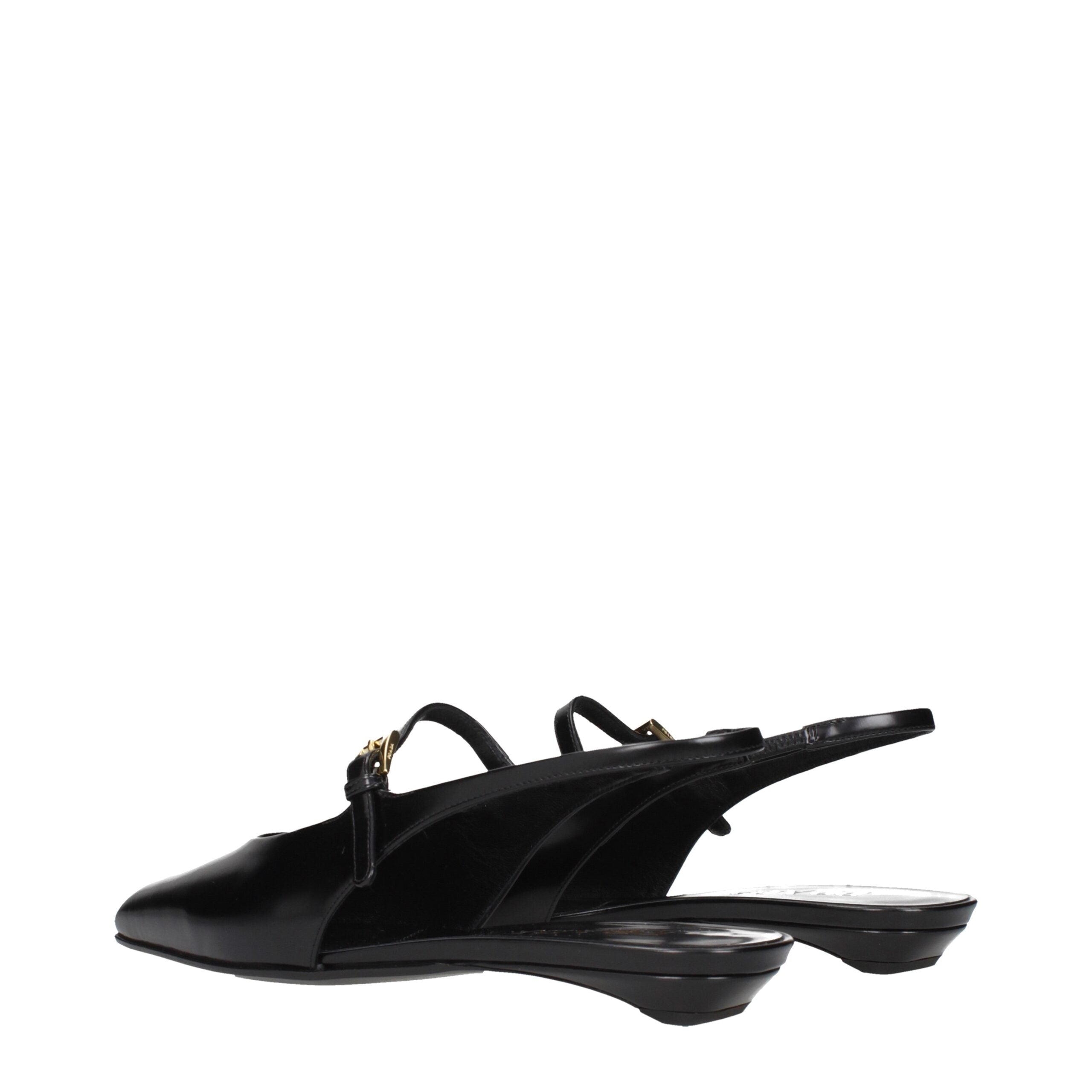 Prada Black Leather Sandals Prada