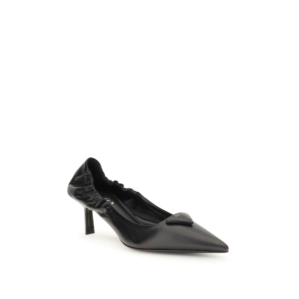 Prada Leather logo Pumps Prada