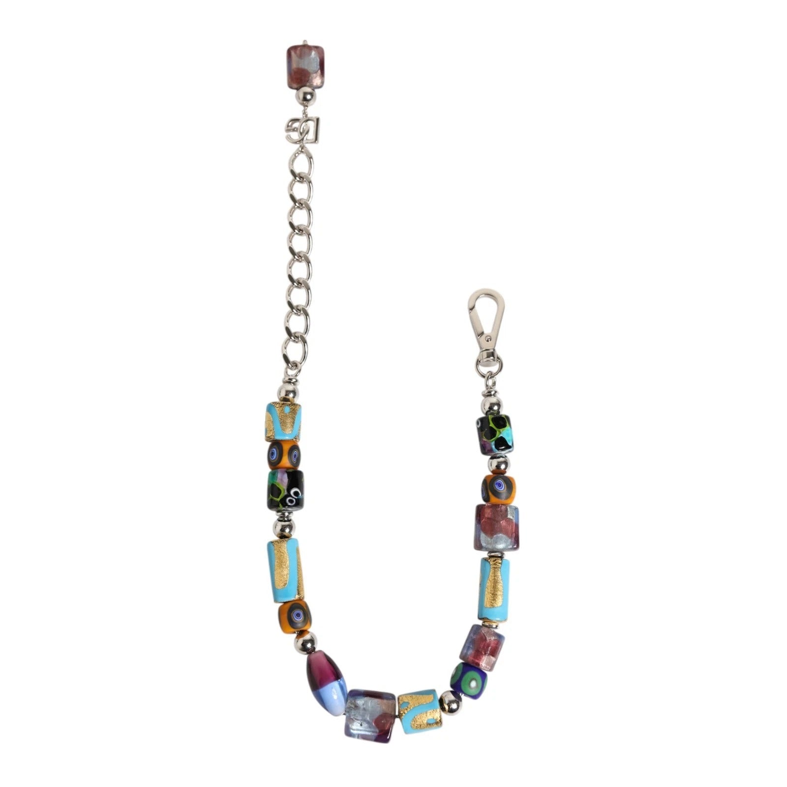 Dolce & Gabbana Multicolor Murano Glass Beads Brass Zamak Necklace Dolce & Gabbana