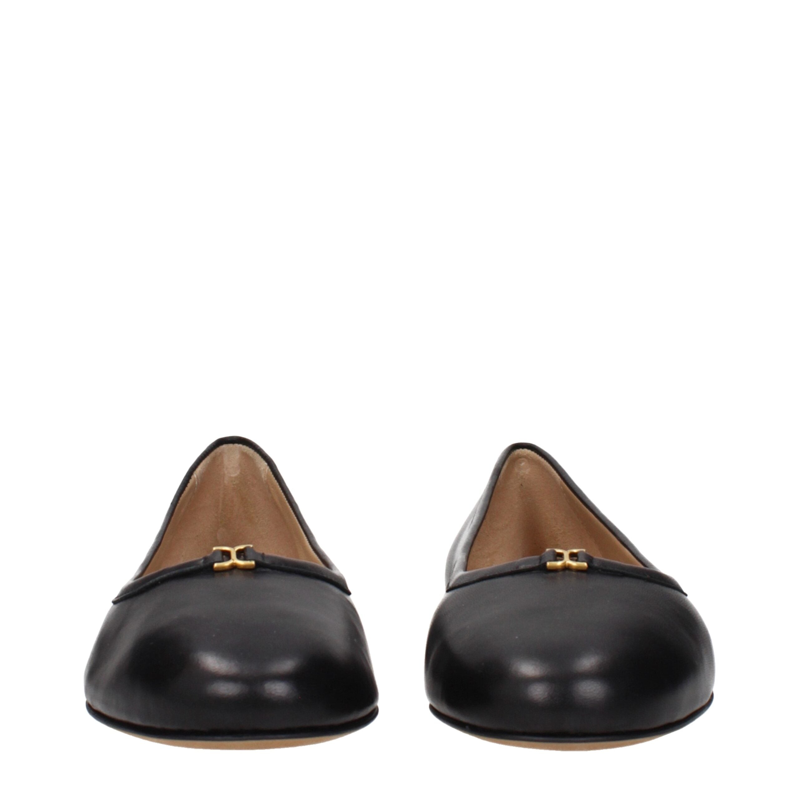 Chloé Black Leather Ballet Flats Chloé