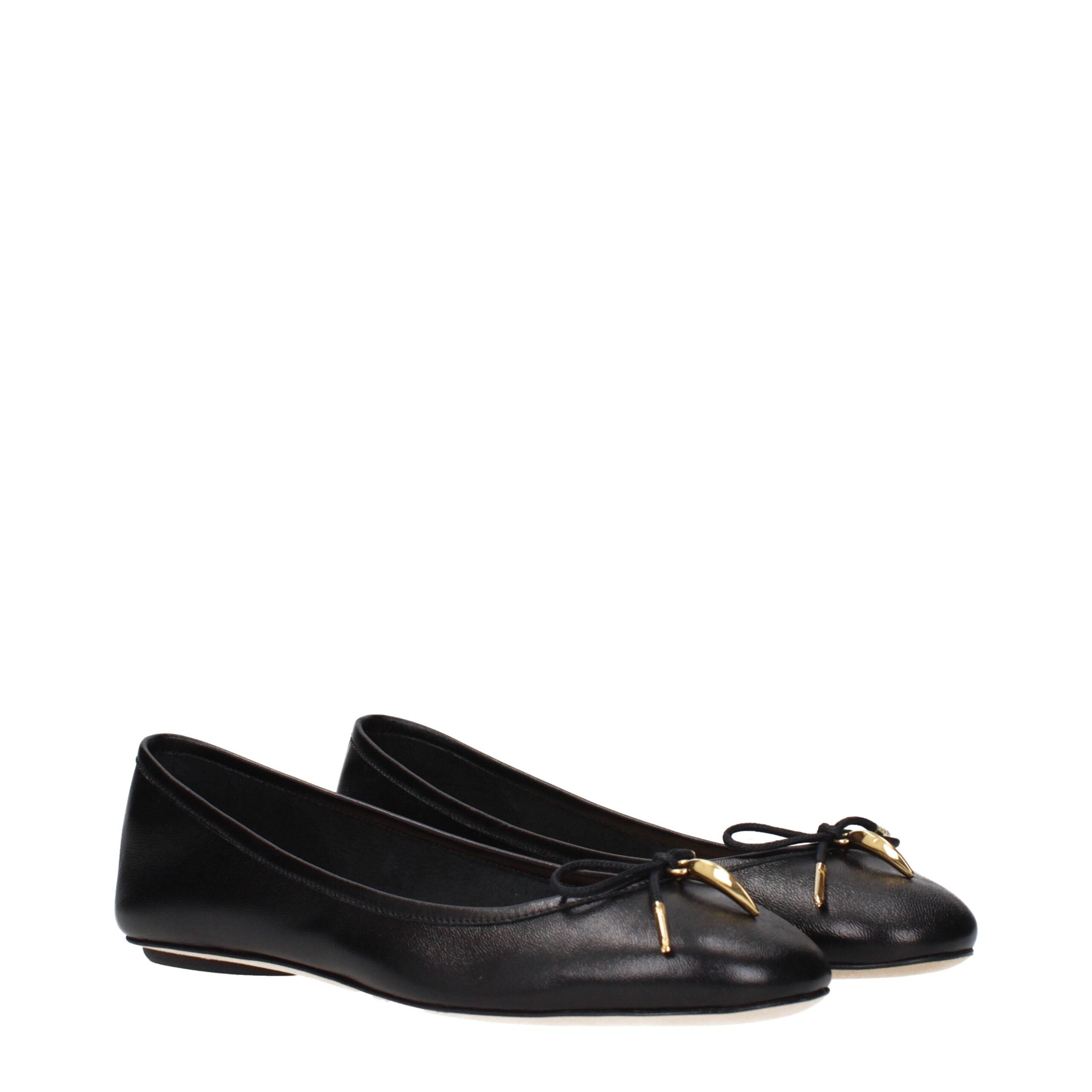 Chloé Black Leather Ballet Flats Chloé